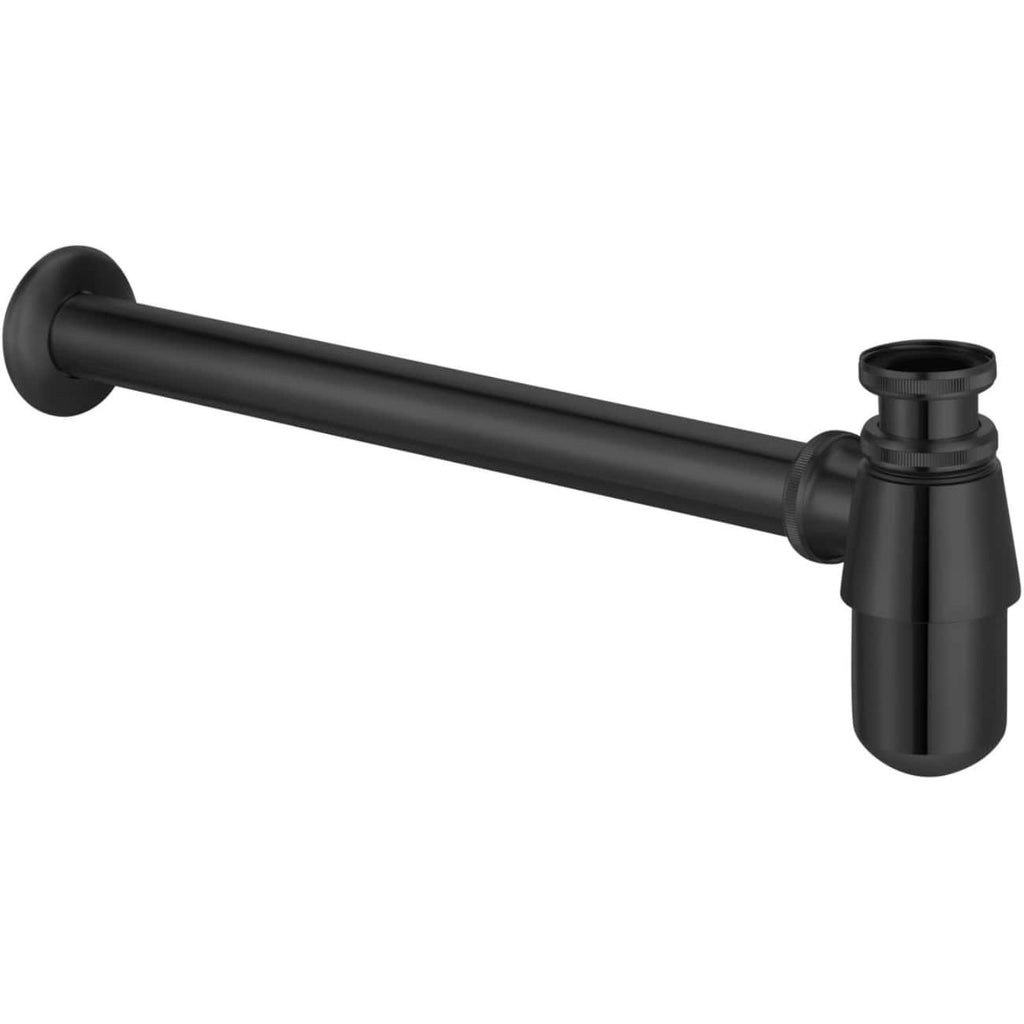 Flexible black bathroom sink waste pipe for modern plumbing installations. Durable and easy to install, ideal for connecting bathroom basins to waste outlets. Perfect for enhancing bathroom functionality.