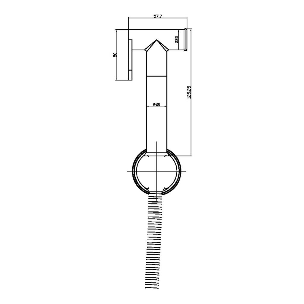 Scudo Thermostatic Douche Kit