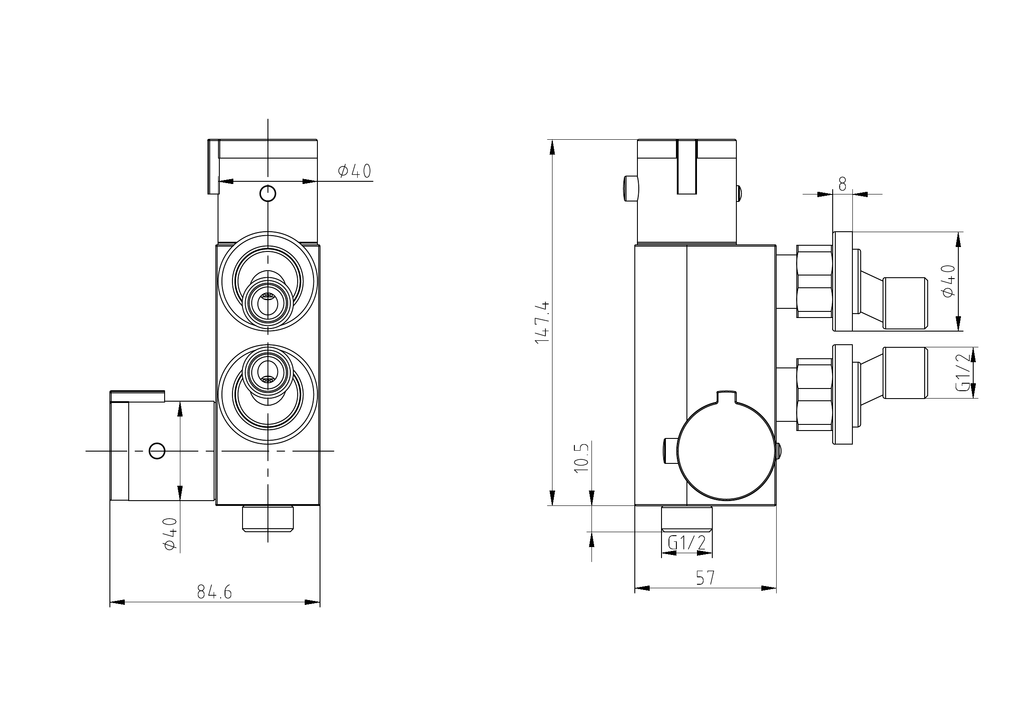 Scudo Thermostatic Douche Kit