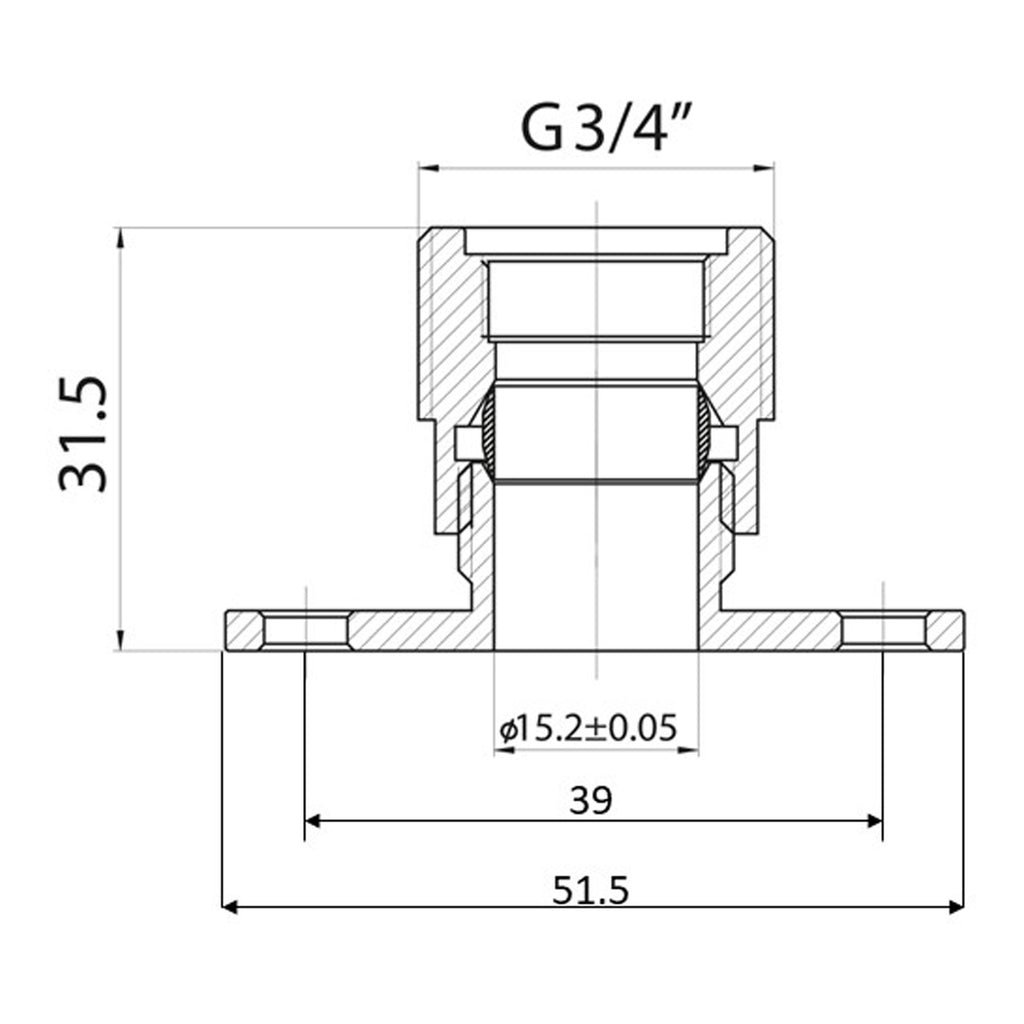 Scudo Chrome Fast Fix Brackets - technical drawing with dimensions