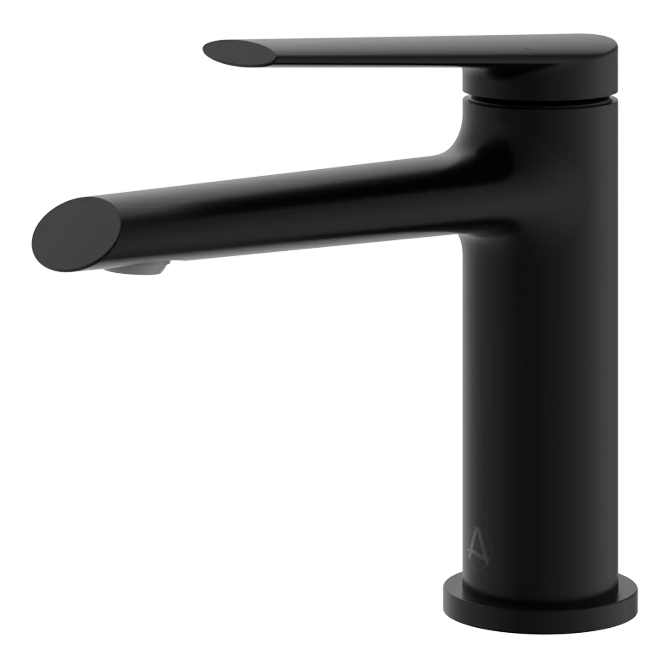 Brushed black bathroom faucet, modern black basin mixer tap for contemporary bathroom decor, sleek single-handle tap, stylish black bathroom fixture, high-quality black bathroom sink tap.