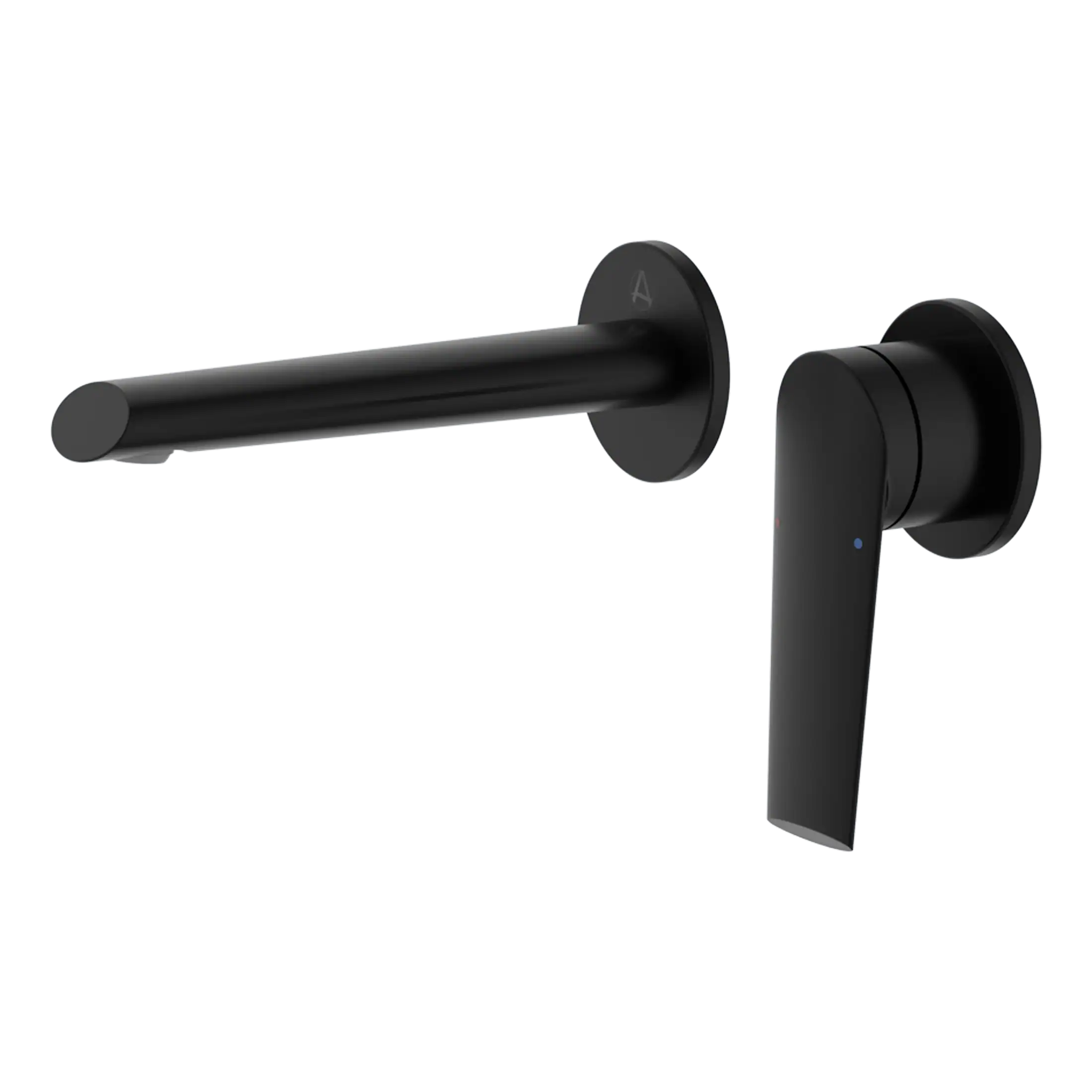 Sleek black wall-mounted bathroom towel rail with modern minimalist design for luxury bathroom decor.