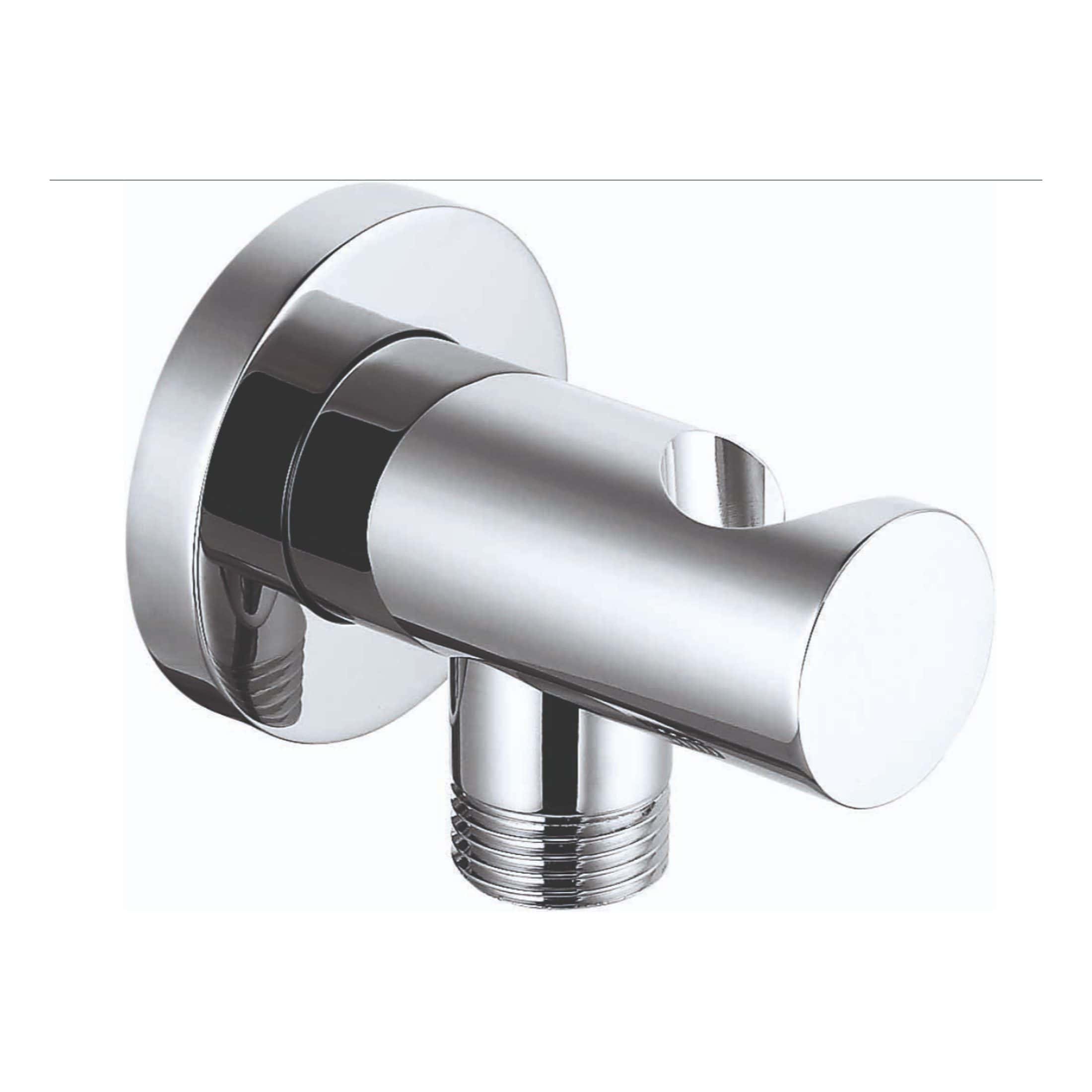Shower valve for thermostatic control and water flow regulation in modern bathroom installations. Made of durable chrome-plated brass, designed for easy installation and long-lasting performance.