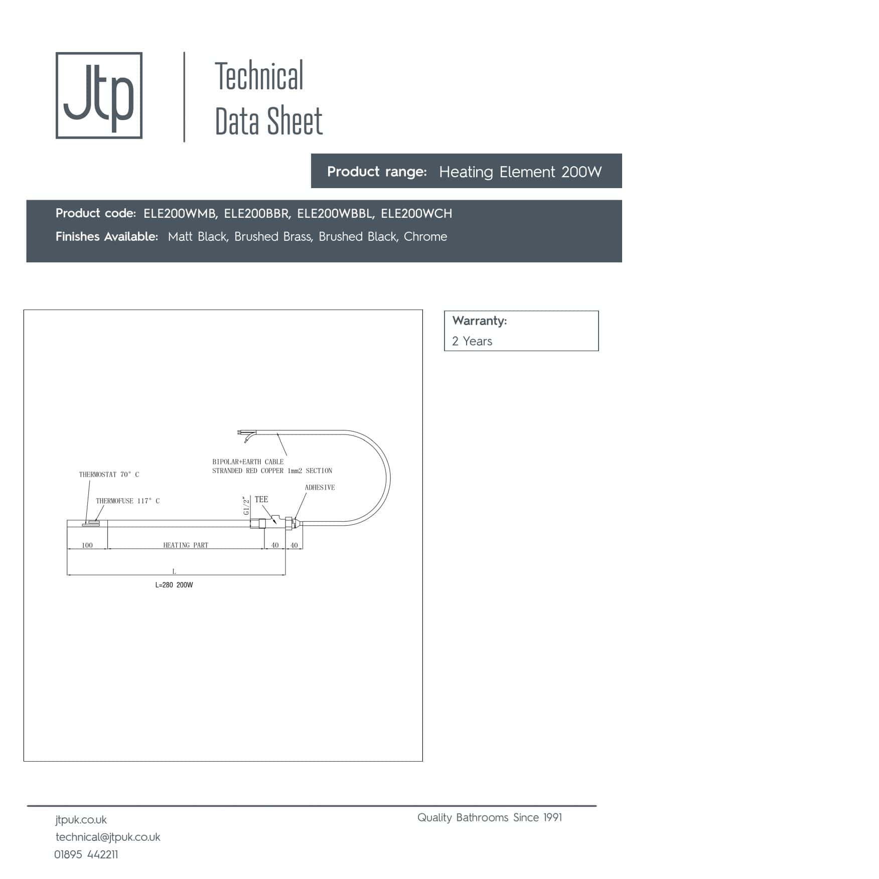 Flexible plastic plumbing part for bathroom heating system, with technical schematic and dimensions. Suitable for modern, efficient bathroom heating solutions, available in various finishes for custom bathroom design.