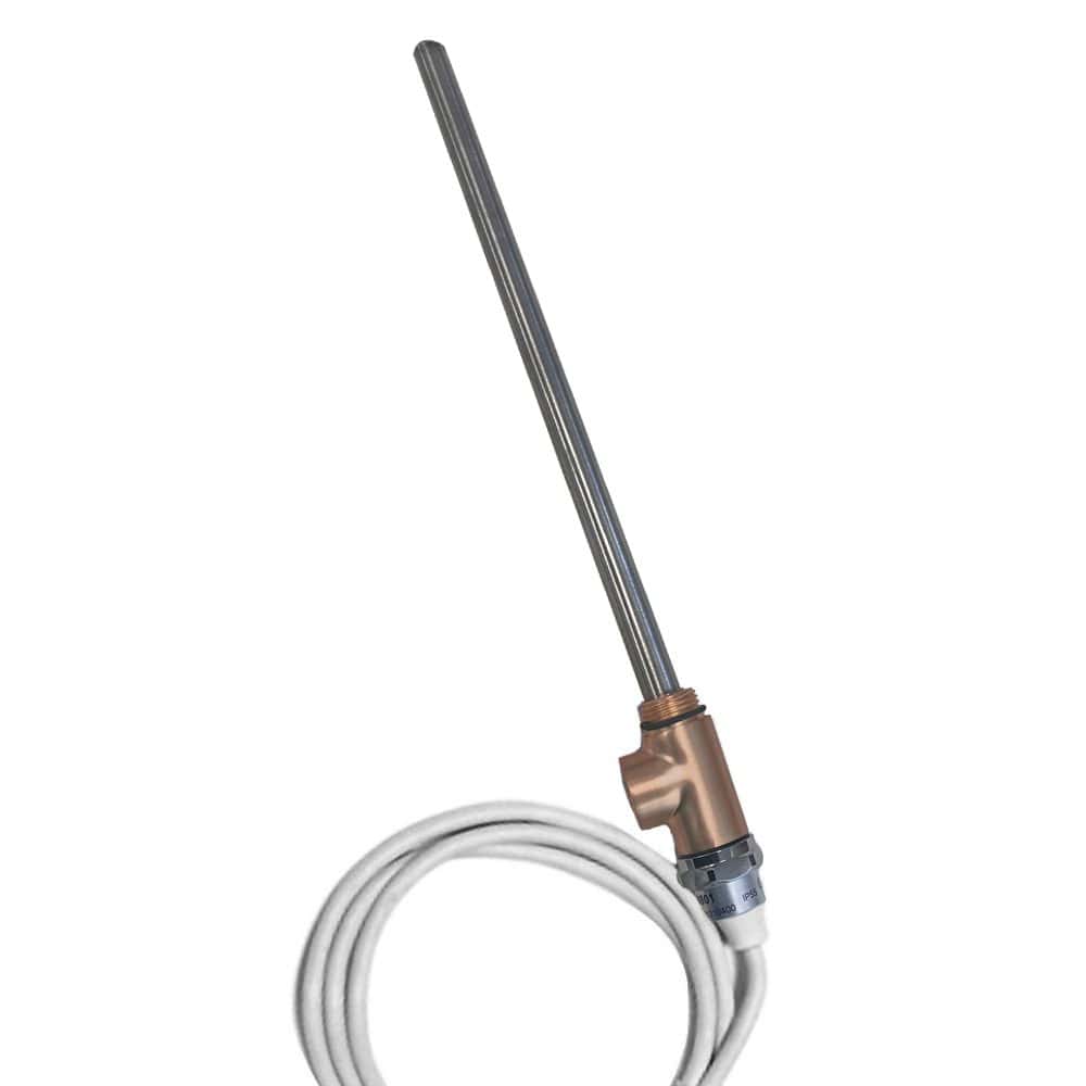 Flexible immersion heater element for bathroom hot water systems, compatible with Bubly bathrooms. Ideal for quick and efficient water heating in bathroom appliances.
