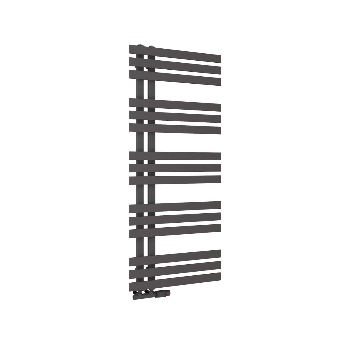 Scudo Elizabeth Vertical Anthracite Towel Radiator, 1200mm X 500mm
