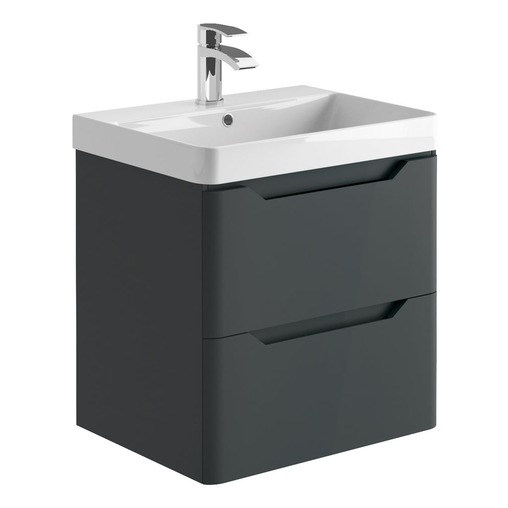 Scudo Ella 600mm Wall Hung Vanity Unit With Basin
