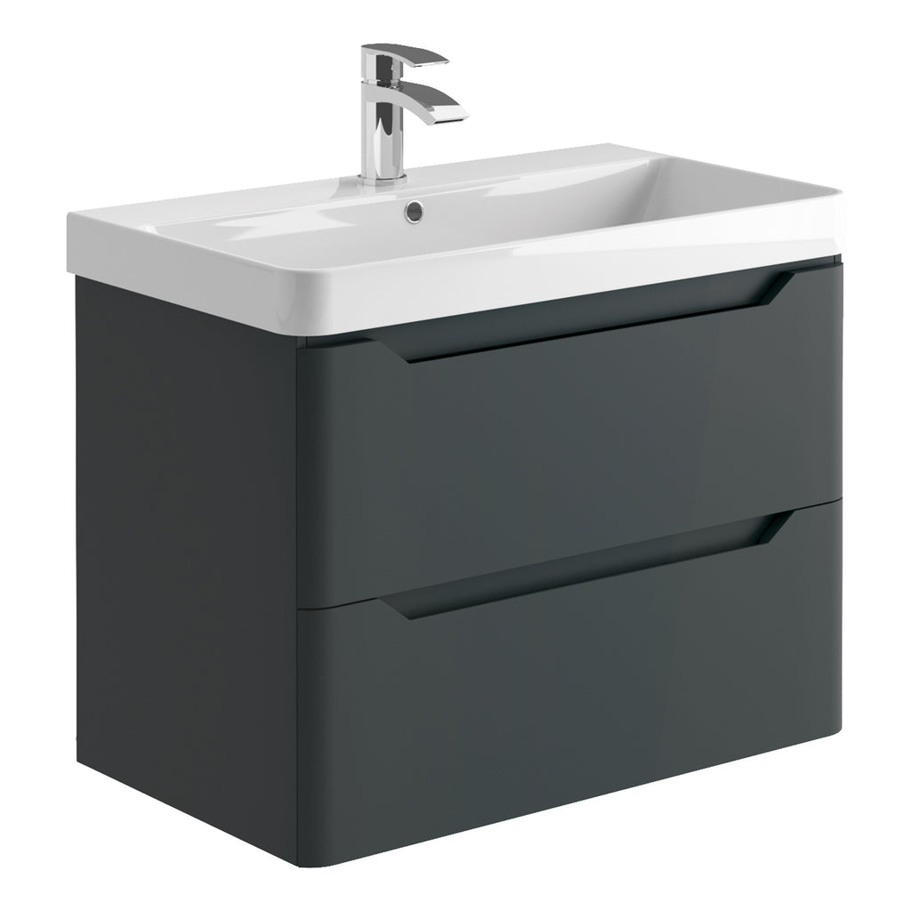 Scudo Ella 800mm Wall Hung Vanity Unit With Basin