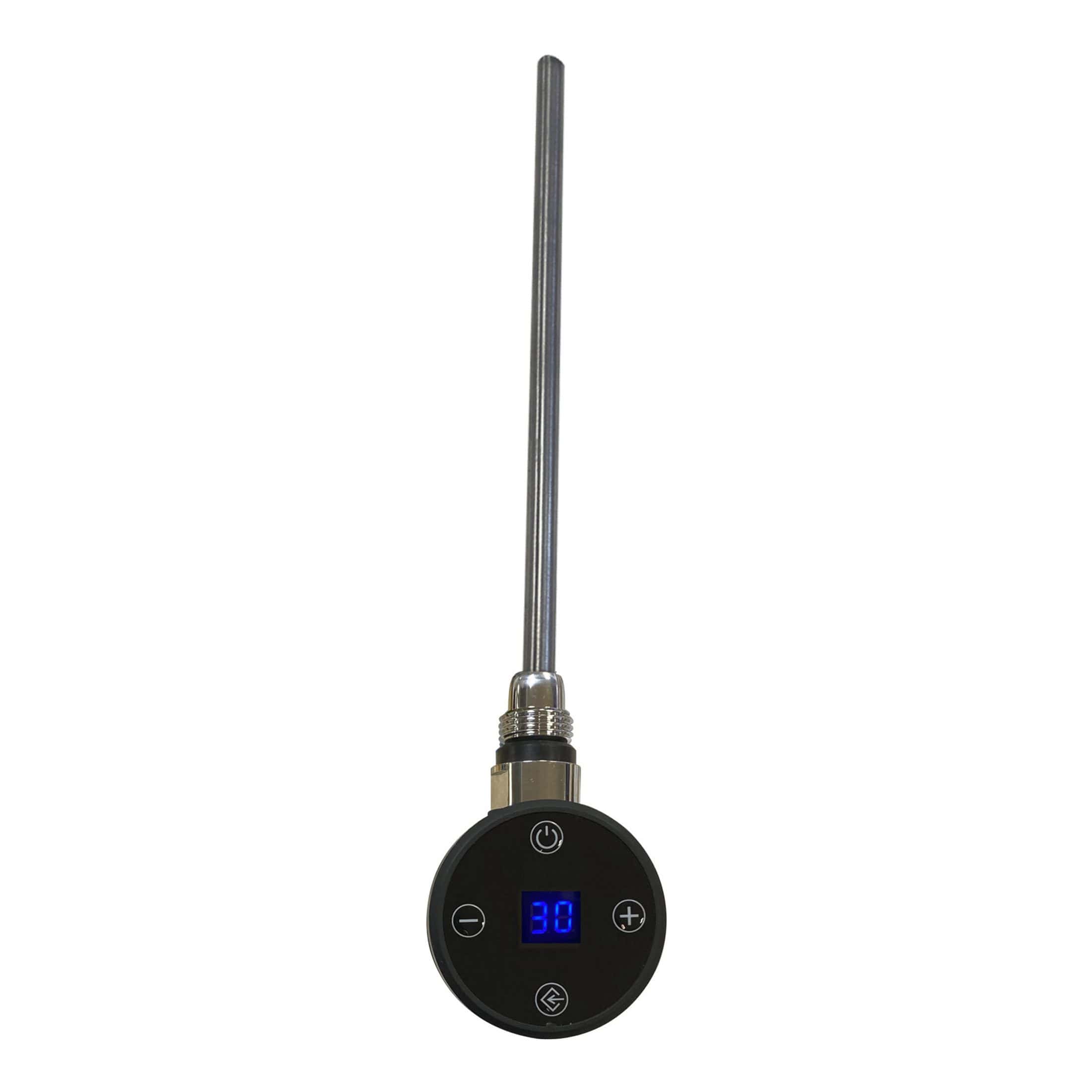 Digital thermostatic shower valve with LCD temperature display for luxurious Bubly Bathrooms installations.