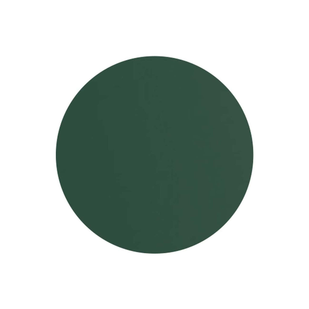 Dark green circular bathroom accessory with a matte finish, ideal for modern bathroom decor, from Bubly Bathrooms UK.
