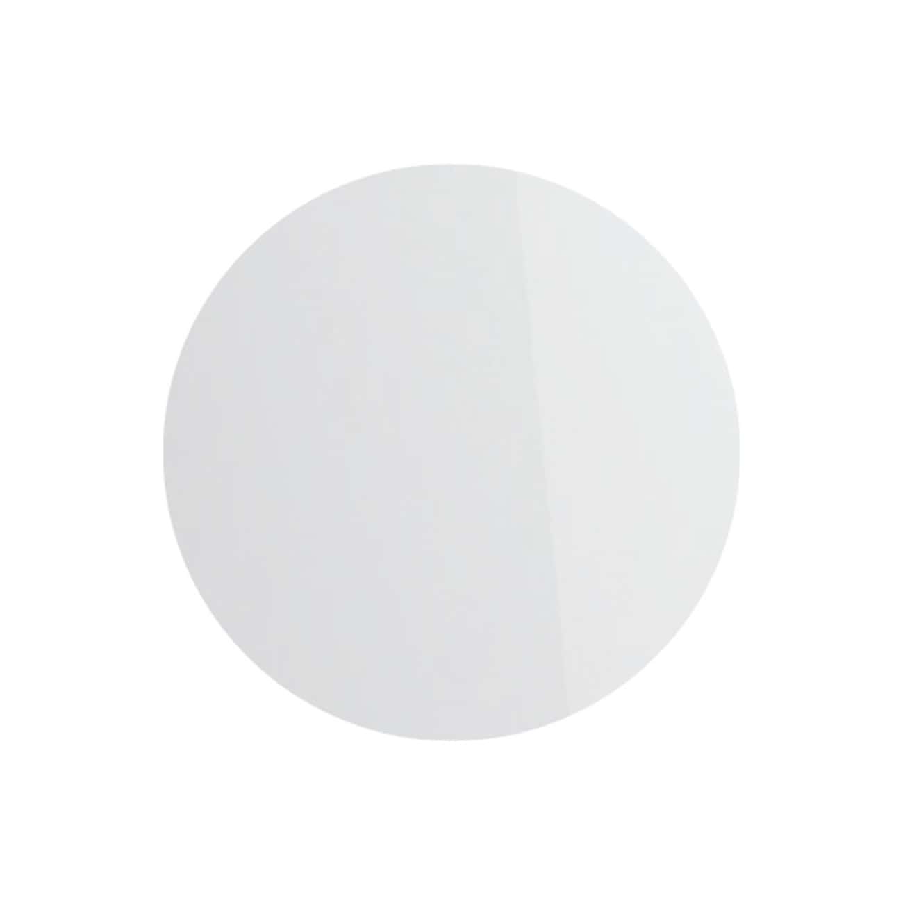 White spherical bathroom mirror with sleek modern design, perfect for contemporary bathroom decor. Durable, frameless style enhances space and adds a minimalist touch.