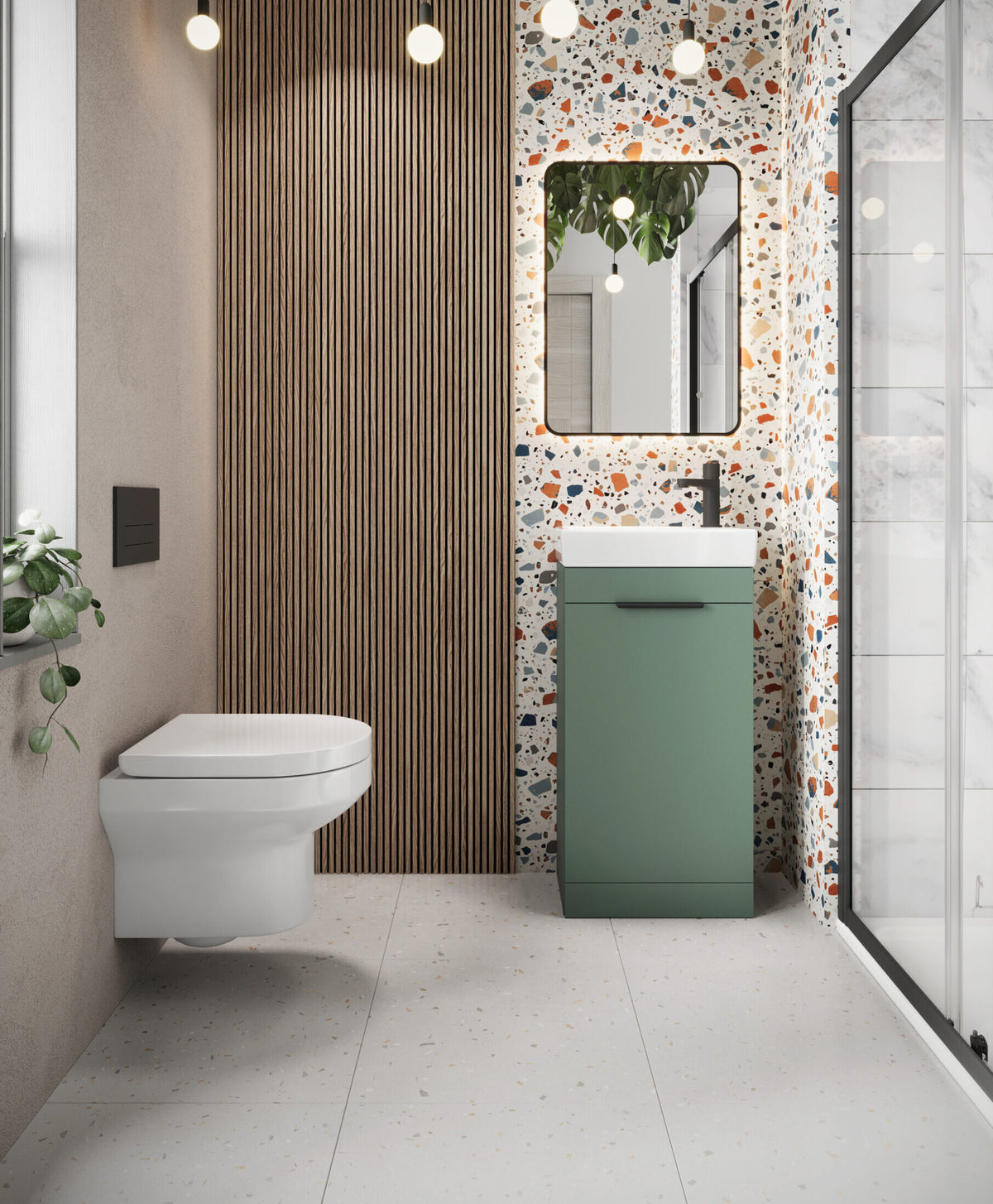 Scudo Esme 450mm Floor Standing Cloakroom Vanity Unit With Basin