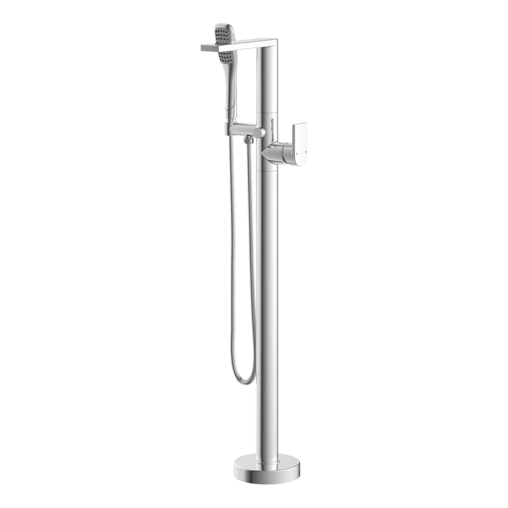 Flexible shower hose with adjustable height for modern bathroom installations. Perfect for accessible and stylish Bubly Bathrooms shower solutions.