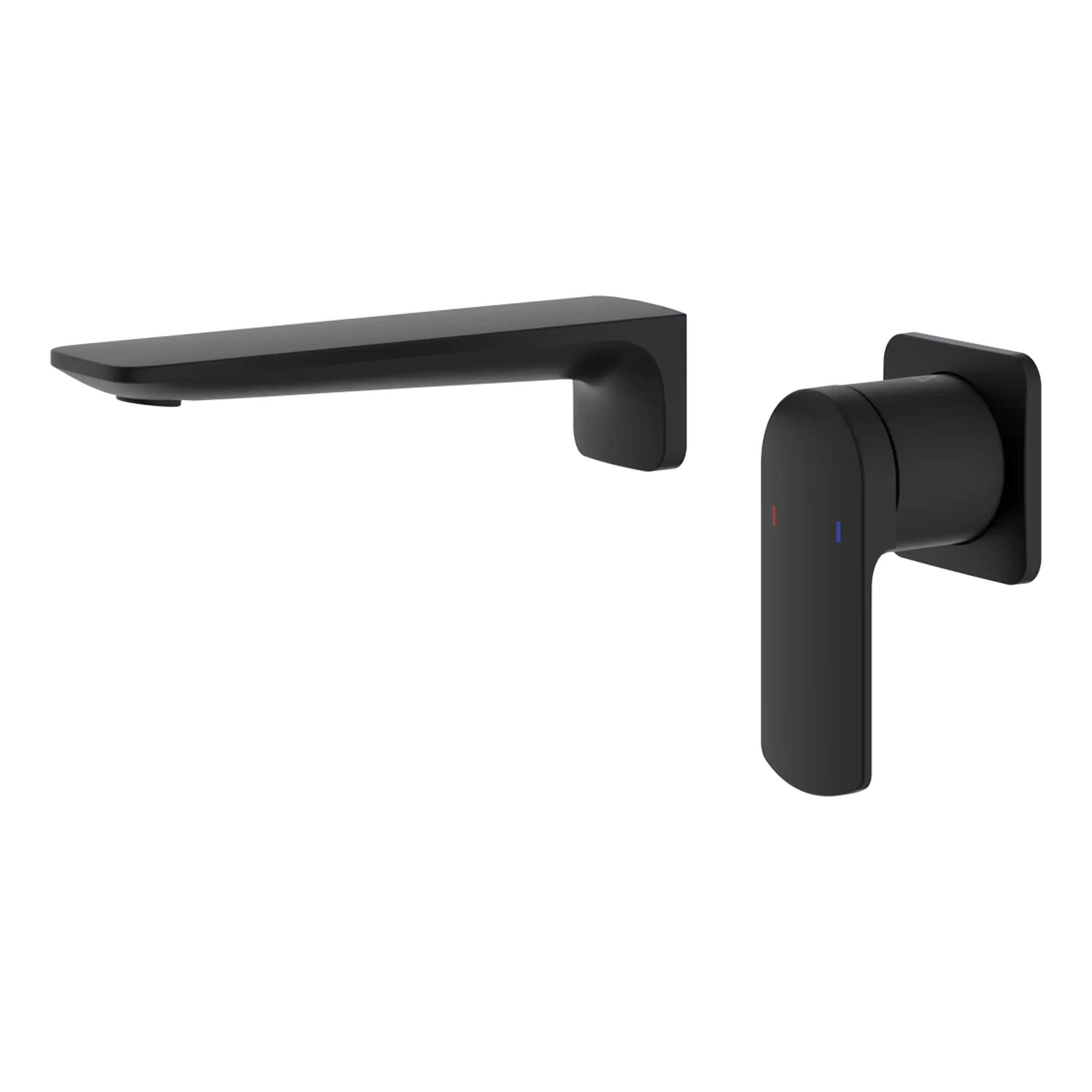 Sleek black modern bathroom mixer tap with digital temperature control and minimalist design, perfect for contemporary bathroom renovations or upgrades, offering style and functionality.