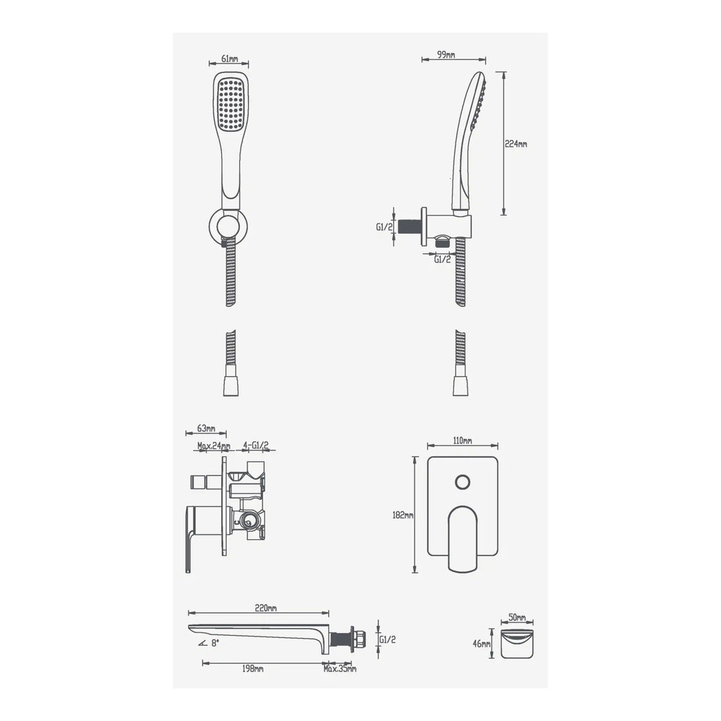 Sleek shower head with adjustable water flow for modern bathrooms and easy installation. Ideal for enhancing your shower experience with high-quality plumbing fixtures.