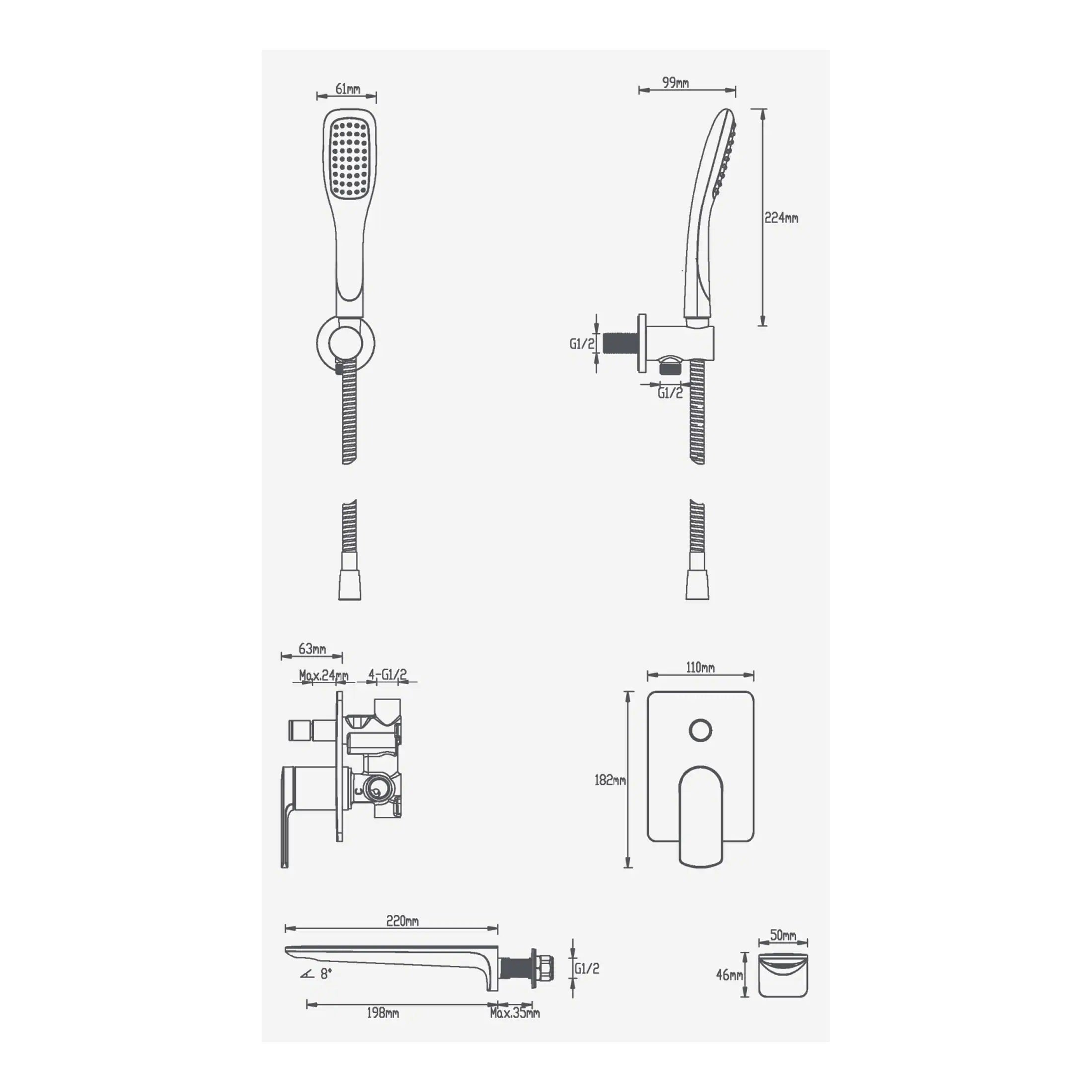 Sleek shower head with adjustable water flow for modern bathrooms and easy installation. Ideal for enhancing your shower experience with high-quality plumbing fixtures.