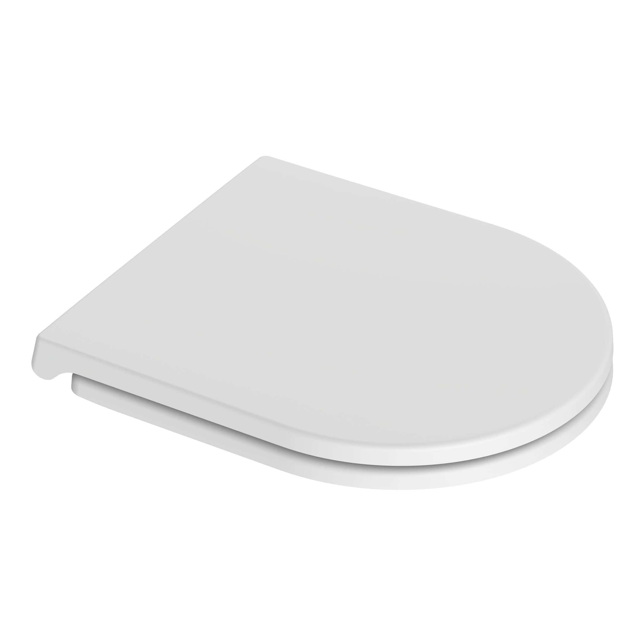 White soft-close toilet seat from Bubly Bathrooms, designed for comfort and durability, ideal for modern bathroom renovations.