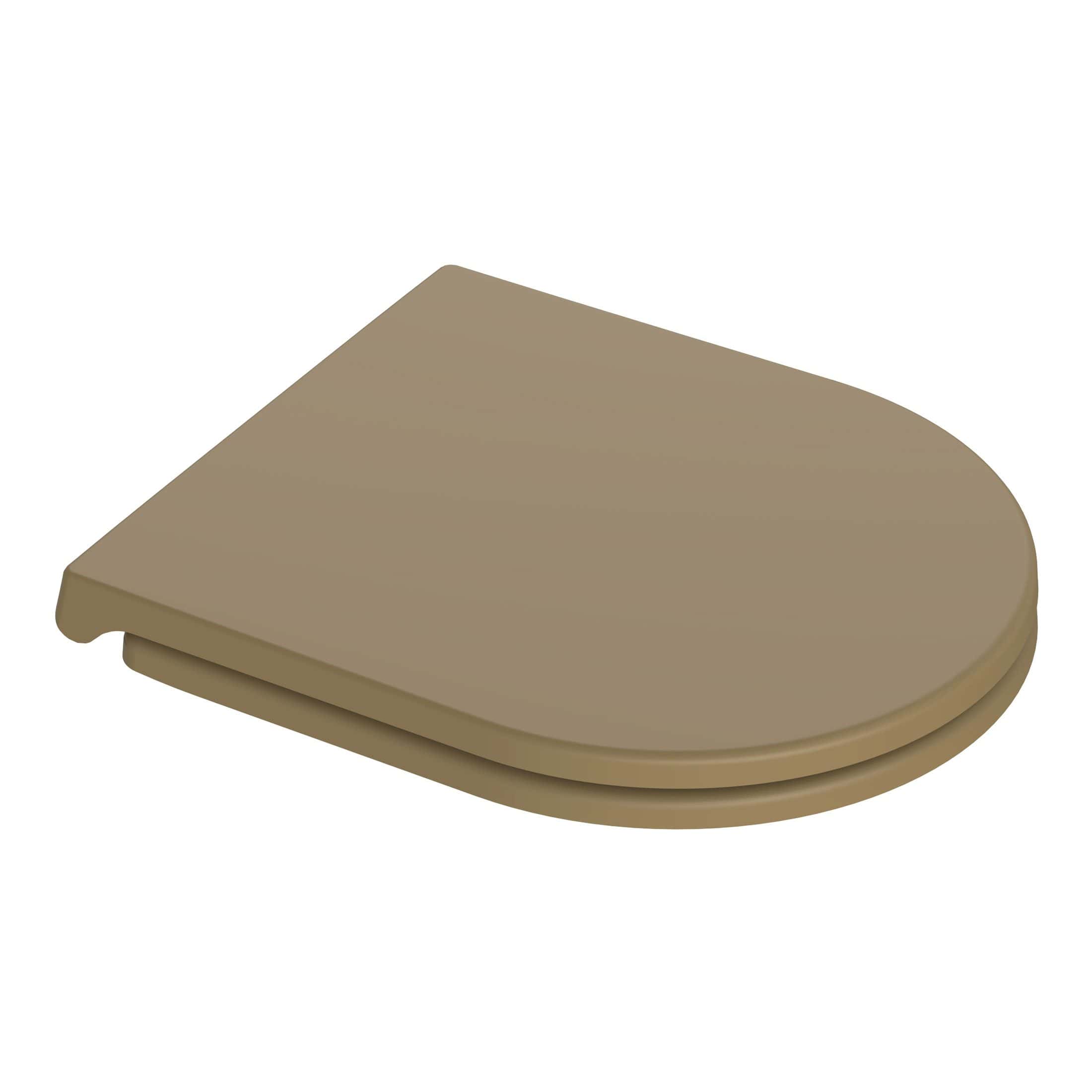 Removable beige toilet seat for bathroom comfort and hygiene. Durable plastic design, easy to clean, perfect for modern bathroom upgrades.