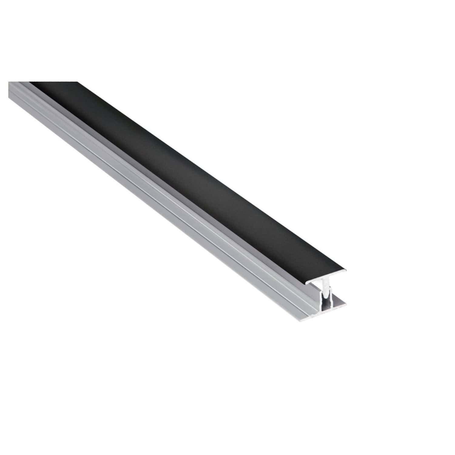 Aluminum shower door threshold strip with anti-slip surface for bathroom safety and waterproof sealing.