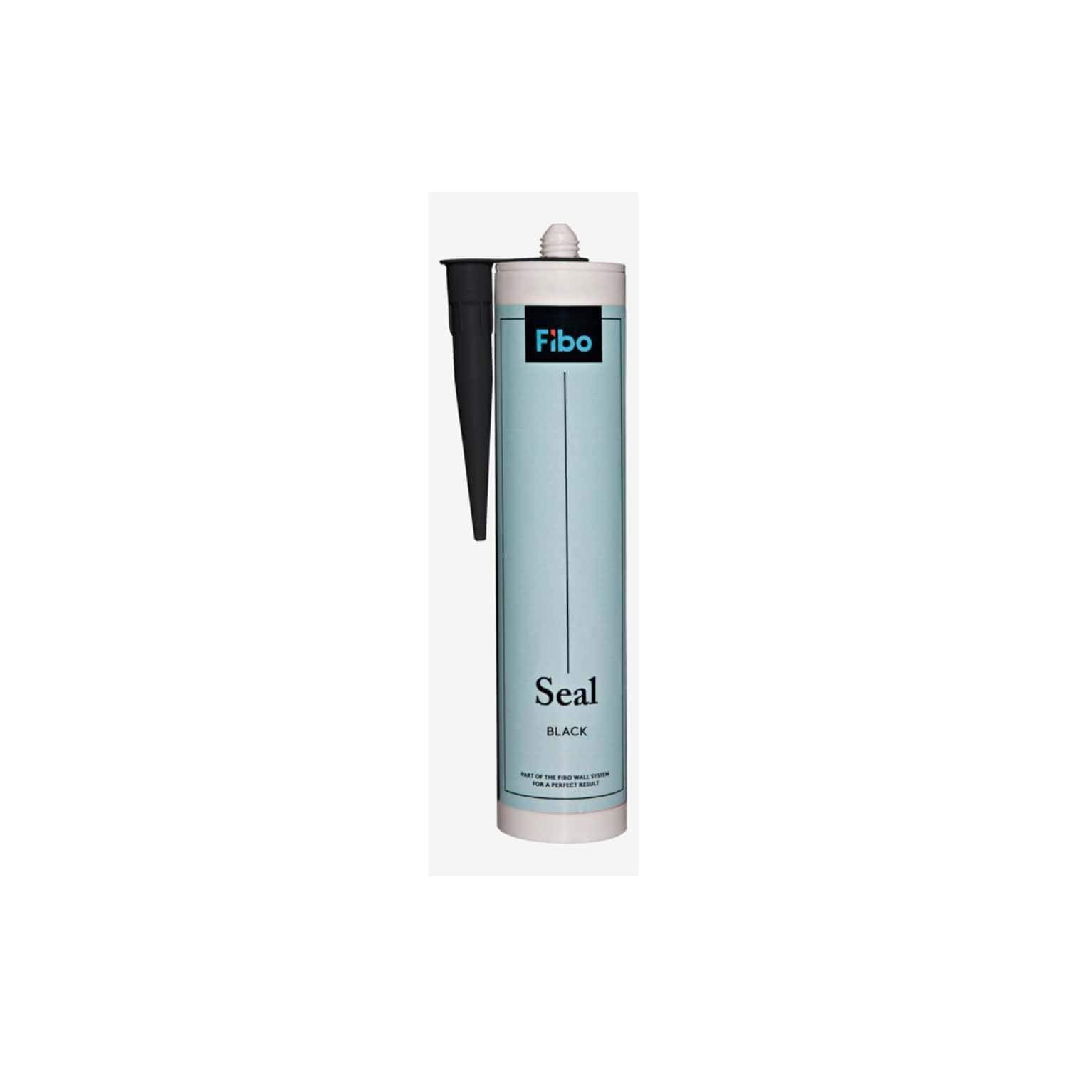 Silicone bathroom sealant in Fibo Seal Black tube, ideal for waterproofing and grout repair in modern bathrooms, ensuring a clean and professional finish.