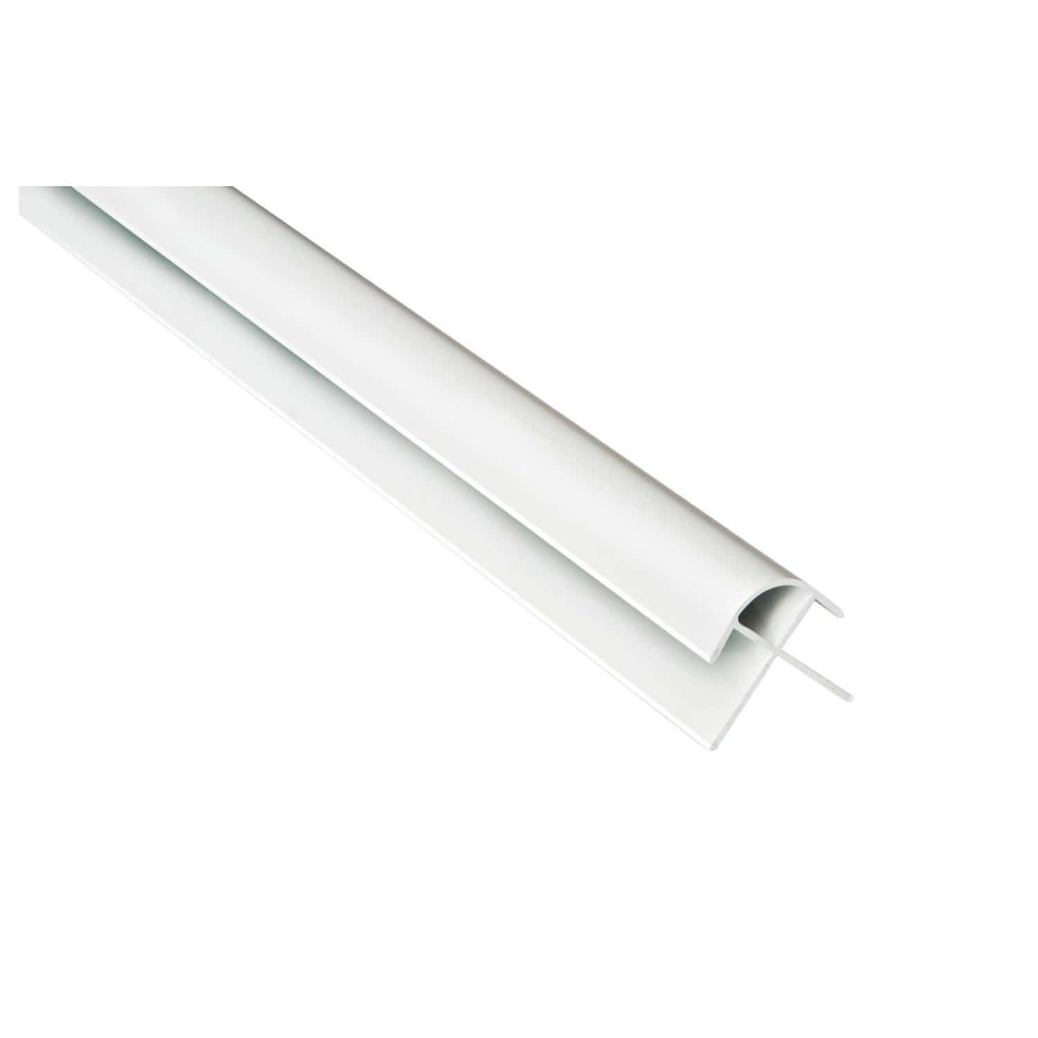 Aluminium LED strip profile for bathroom lighting, white finish, designed to house LED strips with a diffused cover for even light distribution. Ideal for modern bathroom interior lighting.
