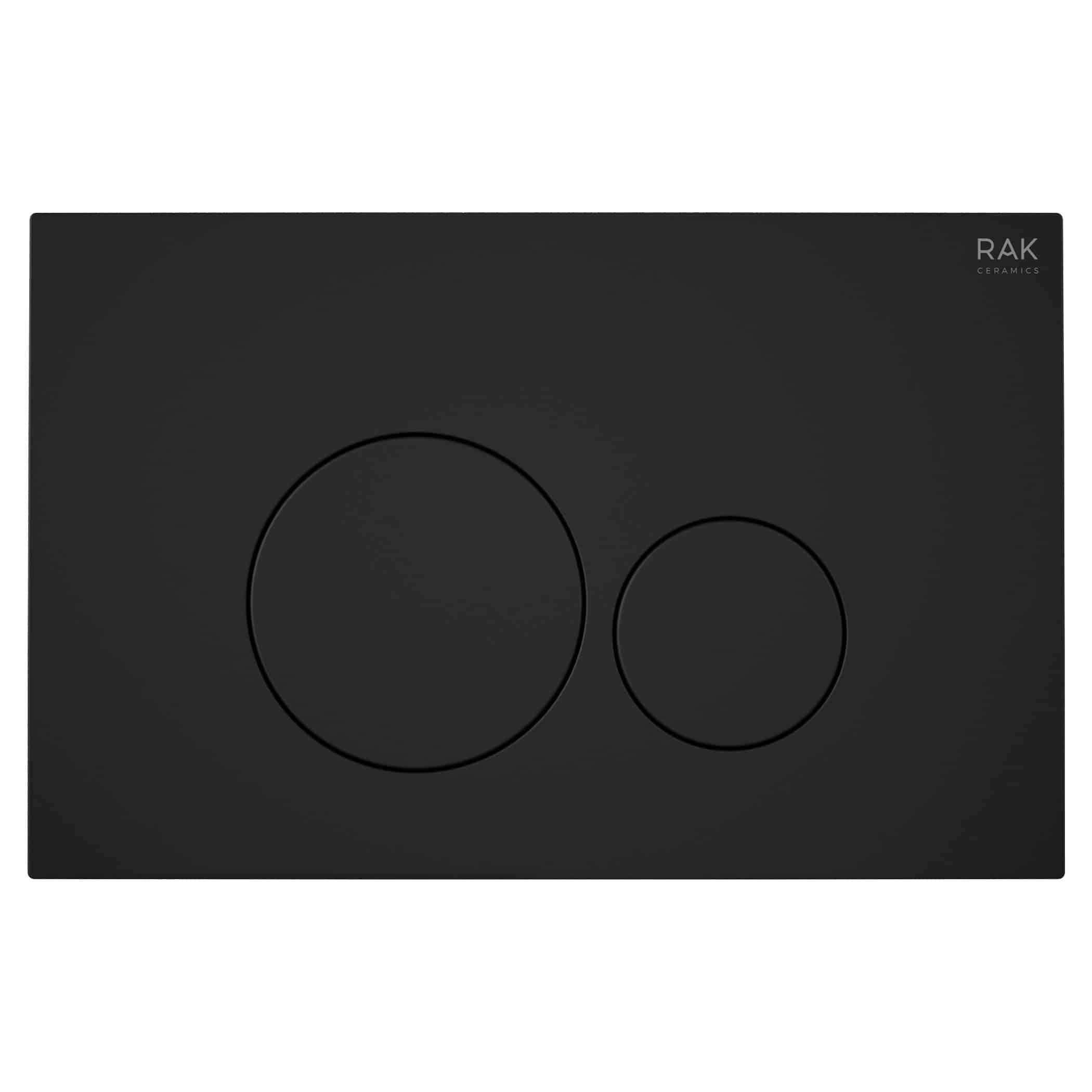 Silestone black ceramic double-flush switch for modern bathroom lighting and accessories, sleek and minimalist design.