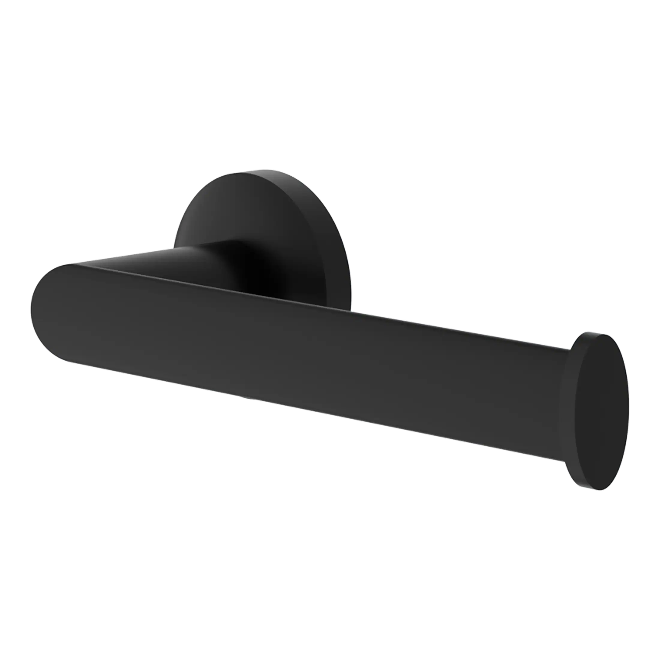 Black bathroom door handle, modern design, matte finish - ideal for contemporary bathrooms. Durable and sleek, perfect for minimalist bathroom upgrades.