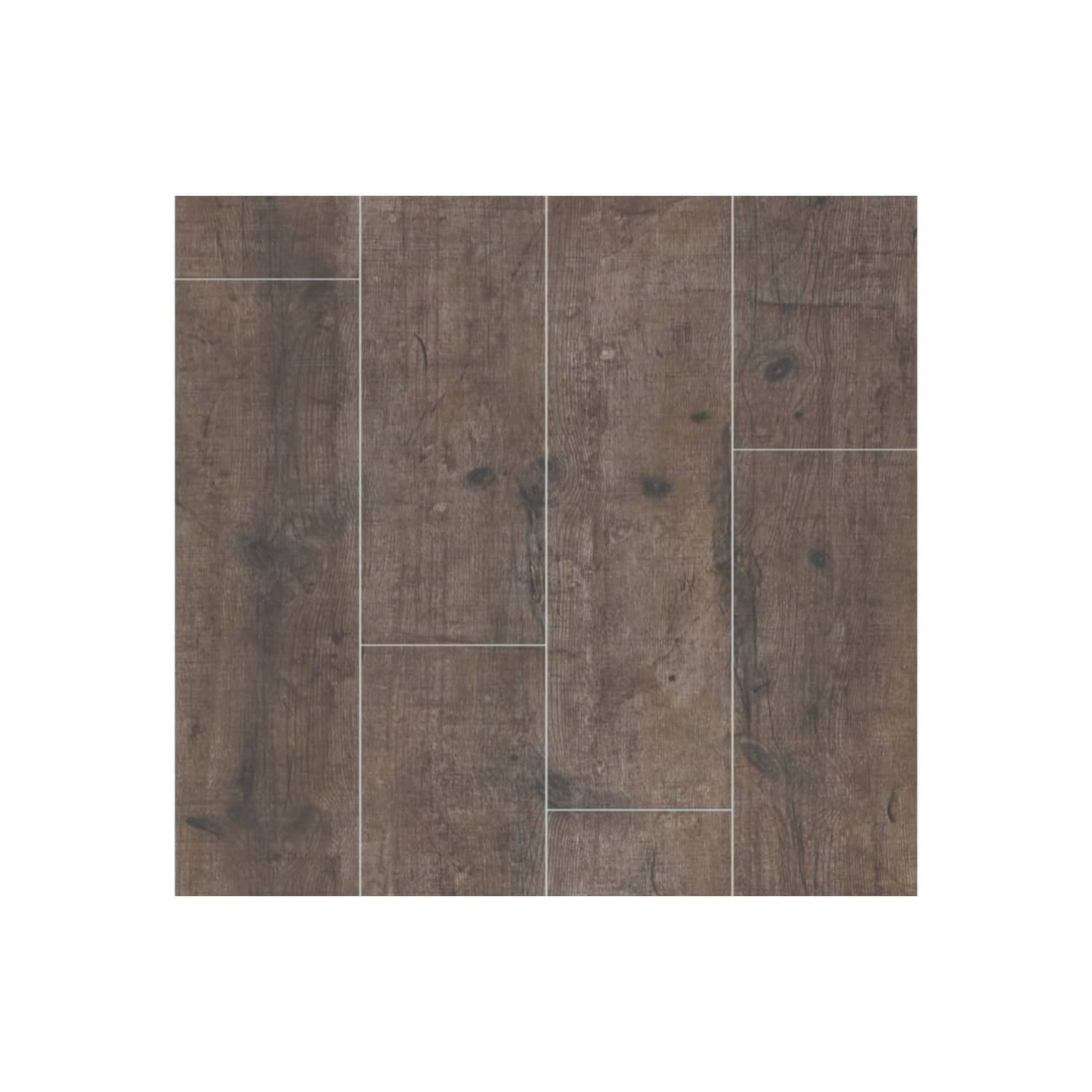Dark wood effect bathroom floor tiles with a textured finish, perfect for creating a warm and rustic atmosphere in your bathroom. Durable and stylish, ideal for modern bathroom interiors.