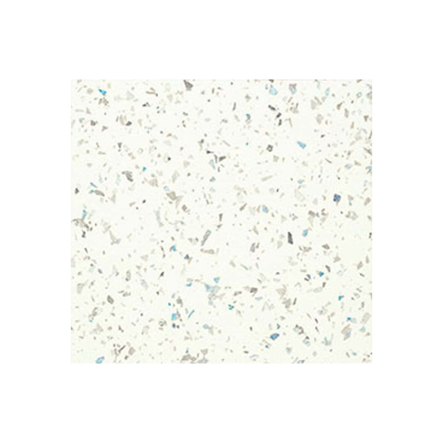 Sparkly white terrazzo bathroom surface with blue and grey aggregate chips, modern bathroom flooring, luxury bathroom design inspiration, durable and stylish flooring option, high-resolution terrazzo pattern for bathrooms.