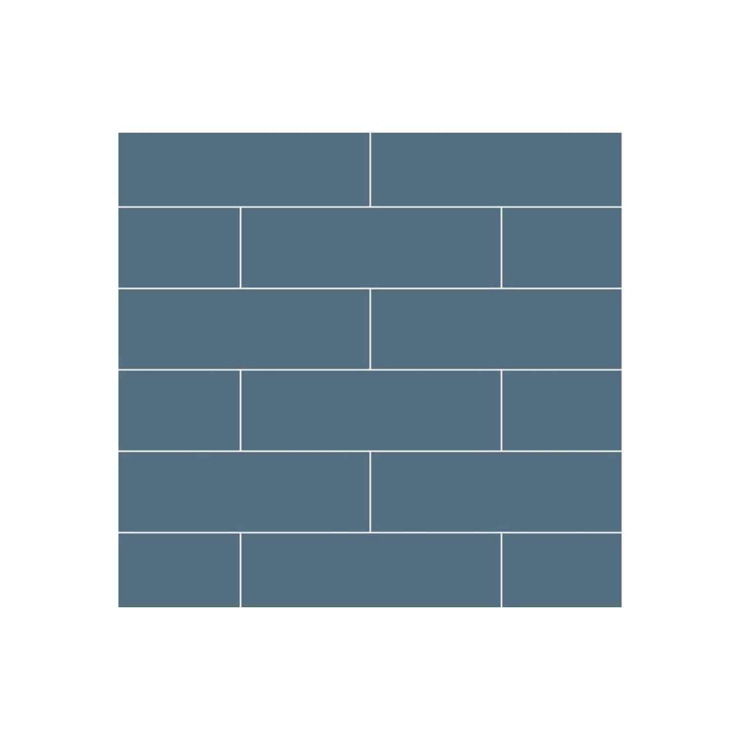 Modern blue tiled bathroom with contemporary fixtures and clean design, ideal for stylish home renovations.