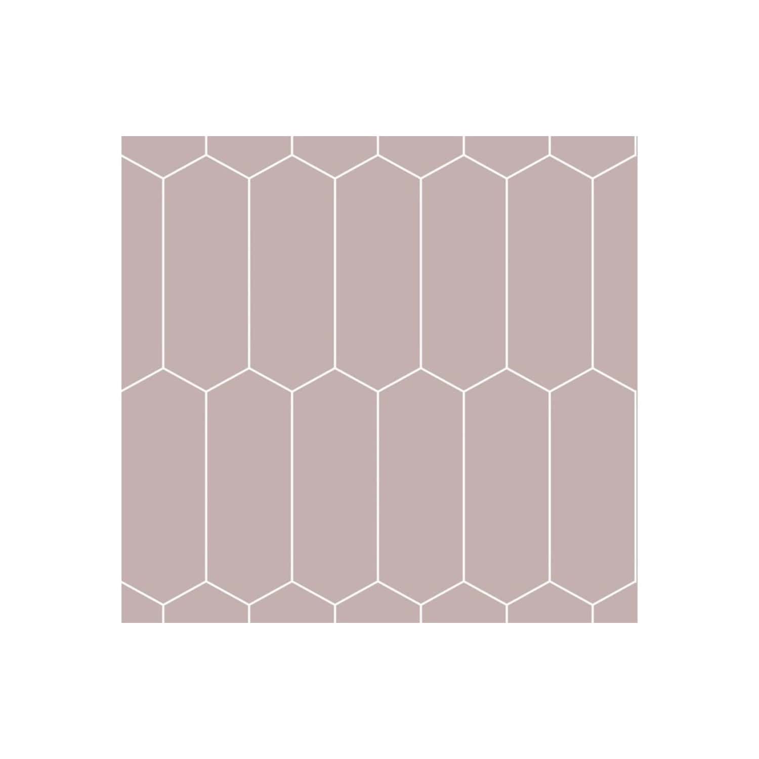 Hexagon tile bathroom flooring with muted pink tiles and white grout lines, featuring modern and stylish design elements. Perfect for contemporary bathroom decor and renovations.