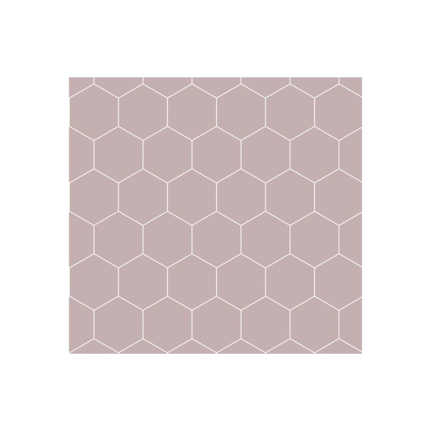 Elegant beige hexagonal bathroom tile with white grout lines, ideal for modern bathroom floors or walls. Durable and stylish, perfect for creating a contemporary bathroom aesthetic.