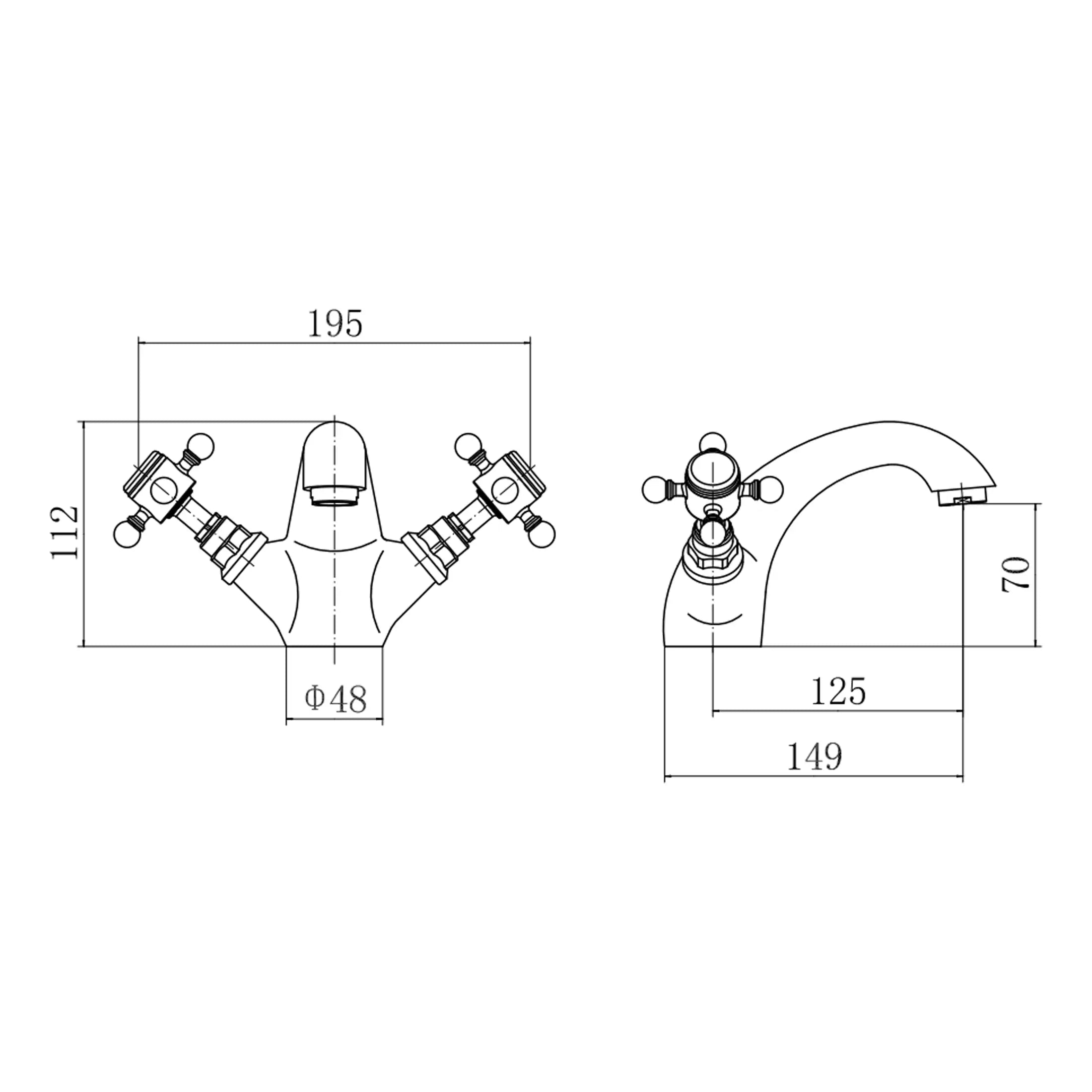 Vintage bathroom sink and tap installation blueprint with detailed measurements and technical specifications for bathroom renovation.