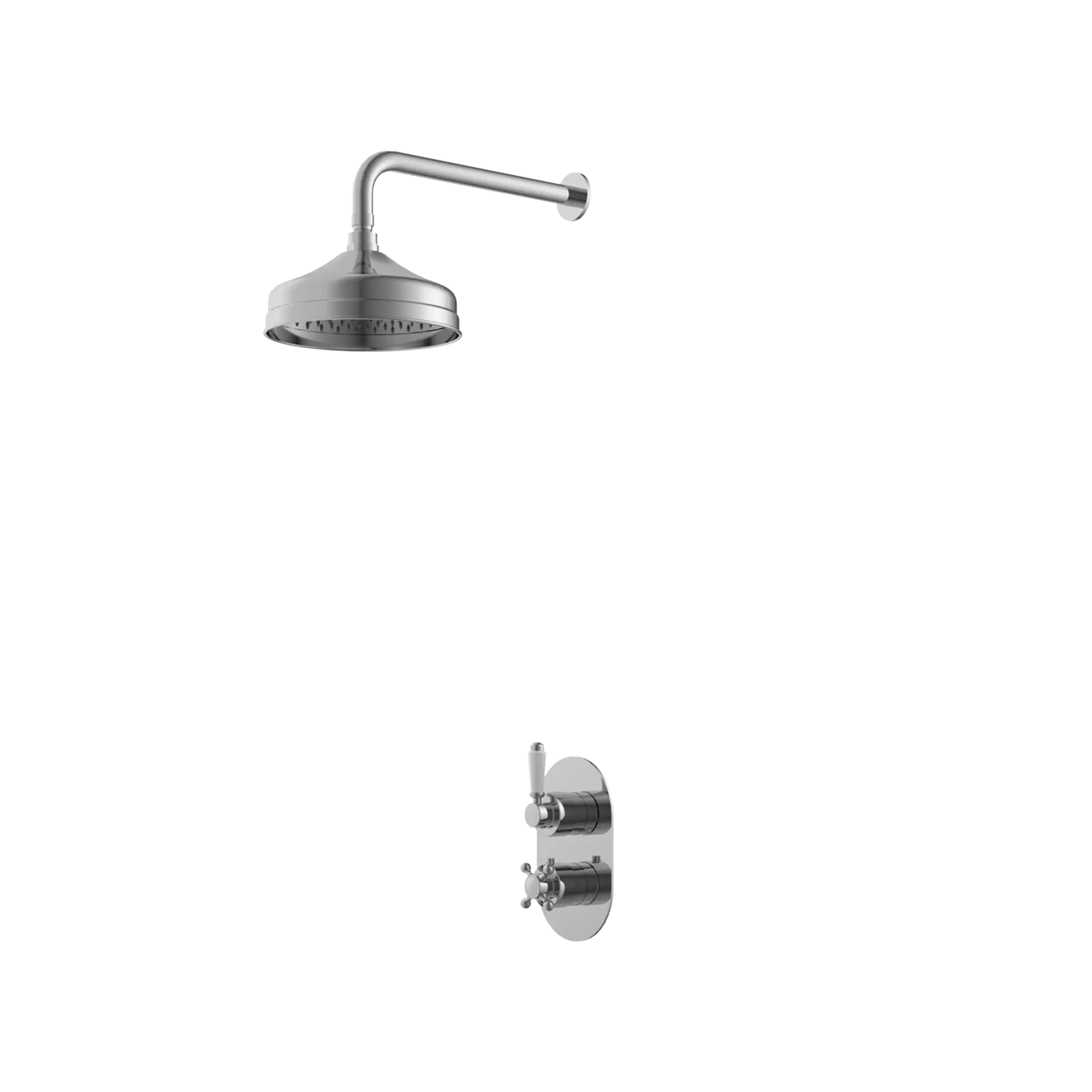 Shower head and panel system for modern bathroom renovation, featuring chrome finish and sleek design, ideal for customised shower experiences.