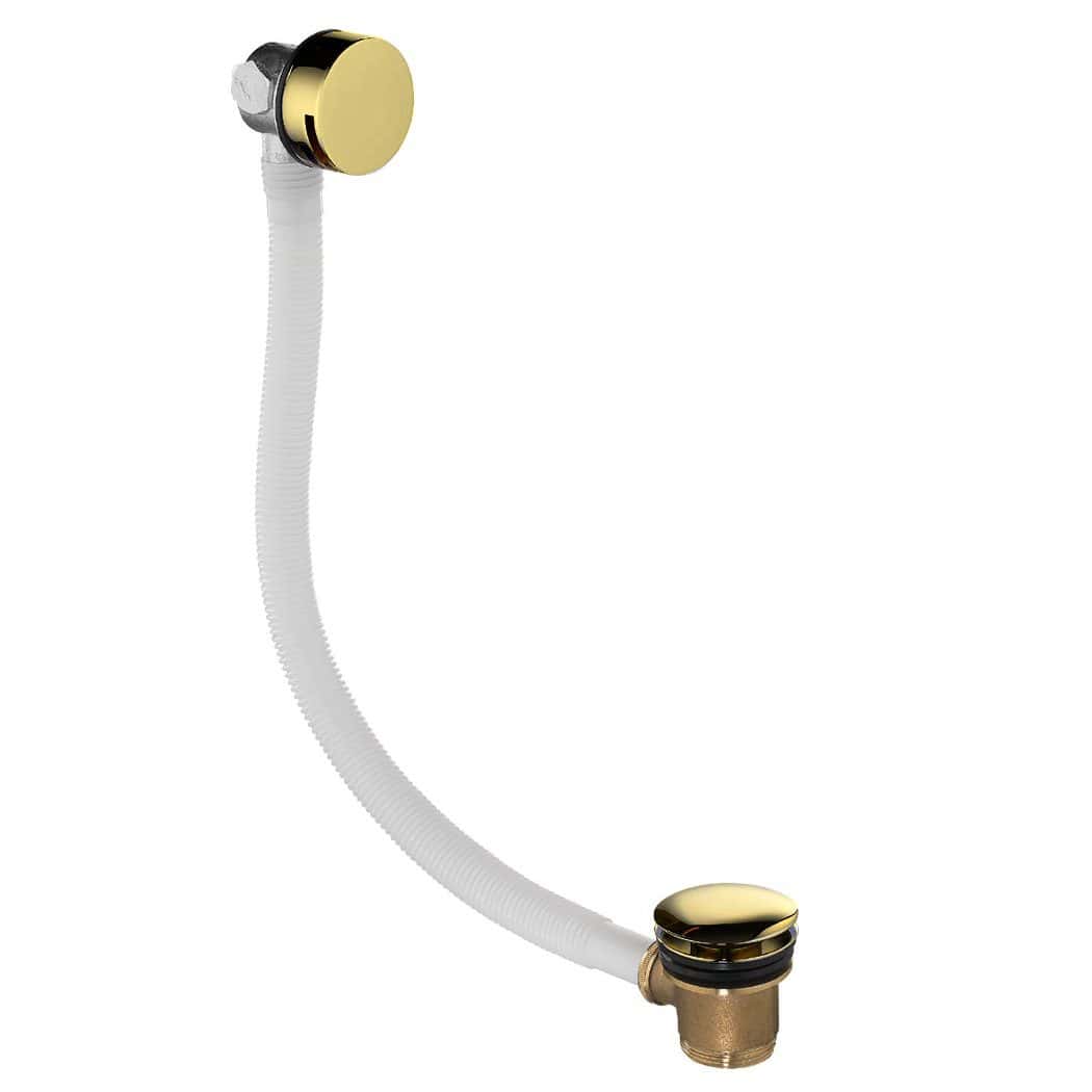 Flexible bathroom waste trap with brass fittings, ideal for modern bathroom sink plumbing. Durable and easy to install for optimal bathroom plumbing functionality.
