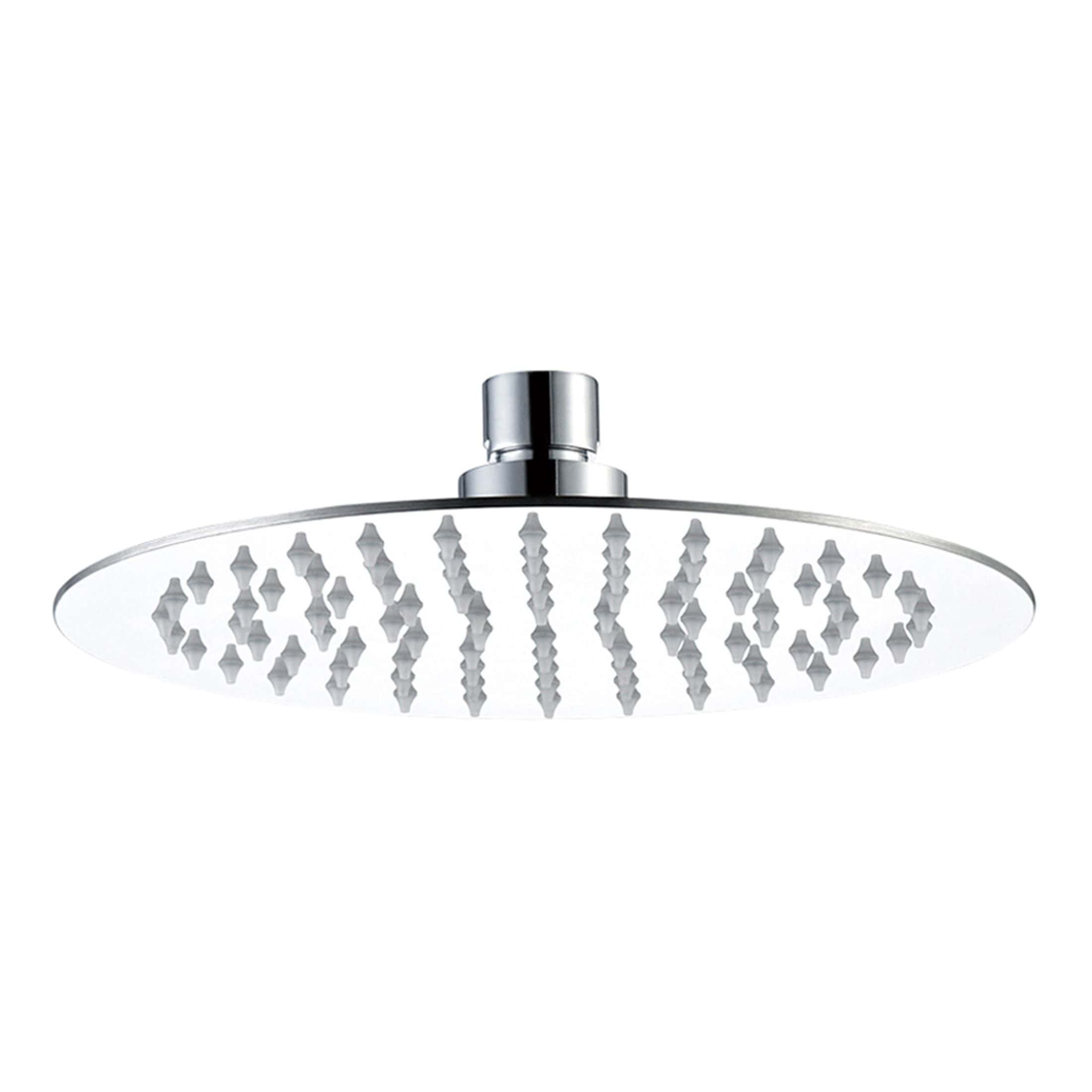 Showerhead with multiple water nozzles, modern chrome bathroom fixture, high-pressure rainfall shower head for luxurious bathroom upgrades.
