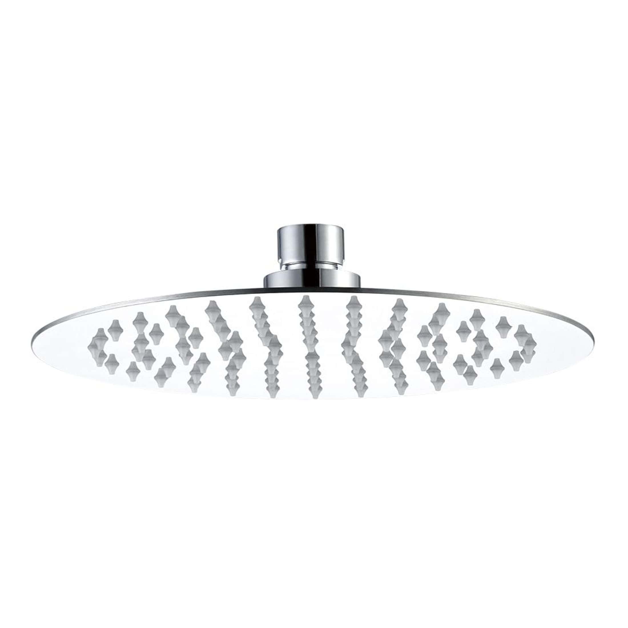 Shower head with multiple spray nozzles, chrome finish, modern bathroom fixture, adjustable rainfall shower for luxurious bathing experience.