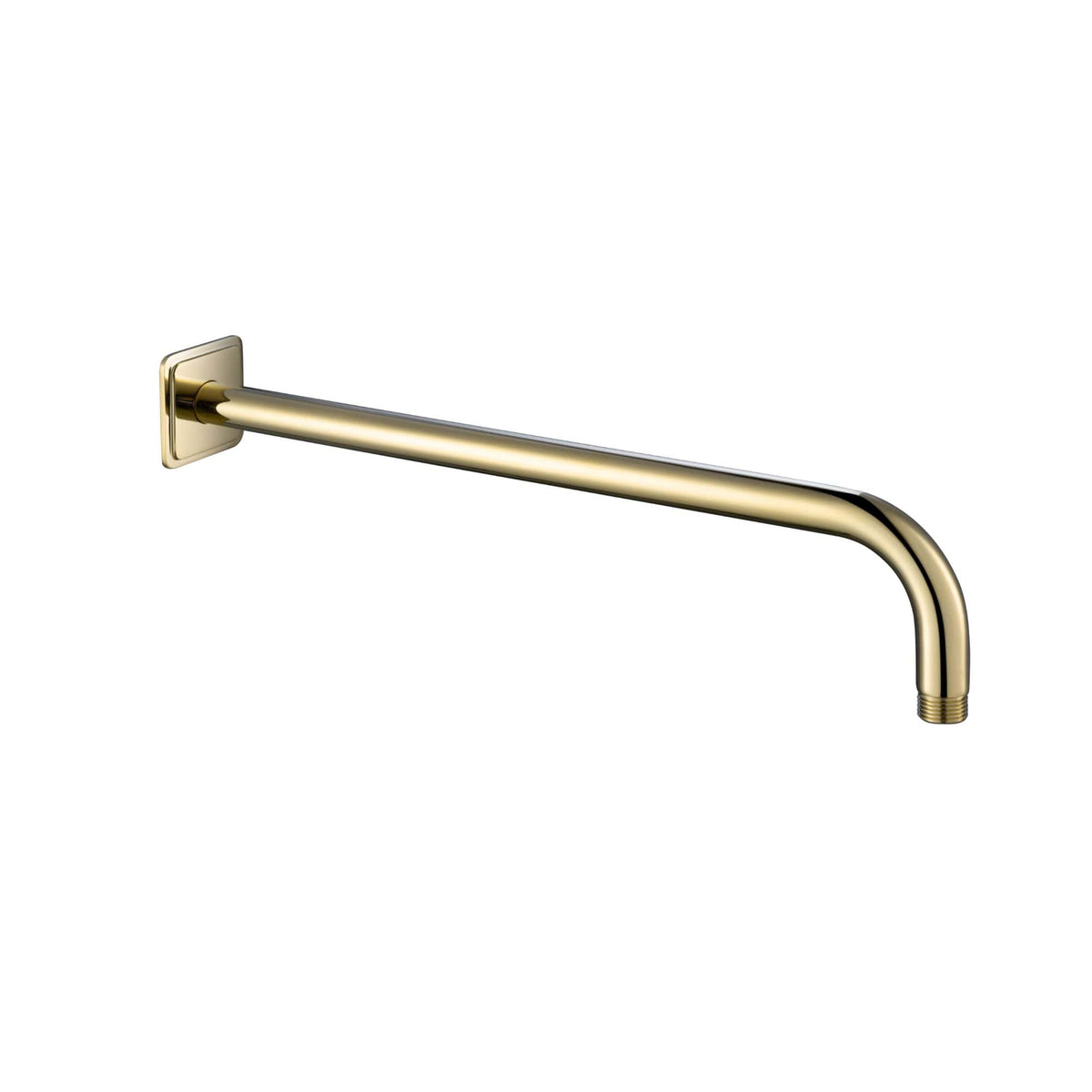 Polished gold bathroom towel rail with wall-mounted design, modern gold-tone finish, perfect for luxurious bathroom decor.