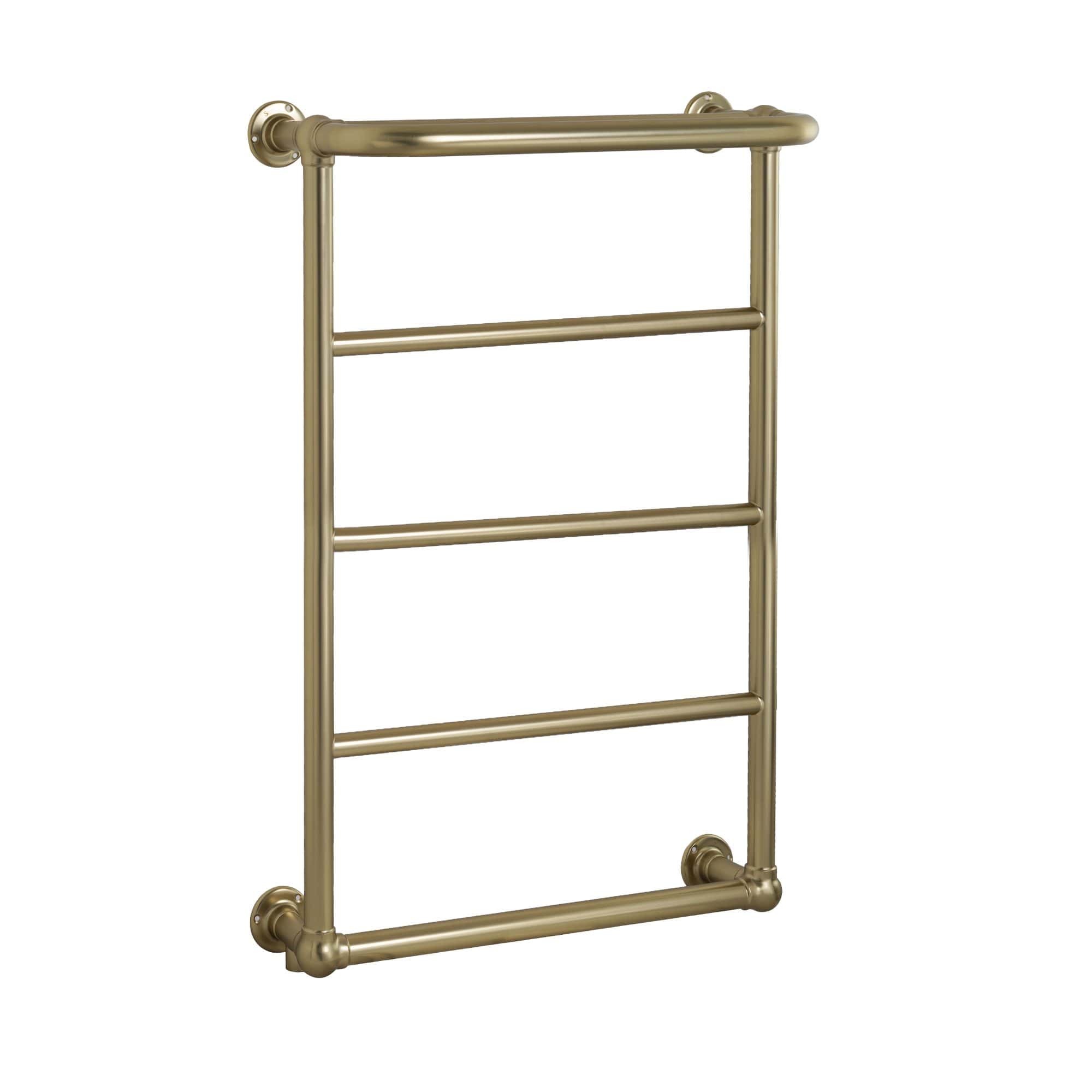 Jtp Grosvenor Wall Mounted Heated Towel Rail - Brushed Brass