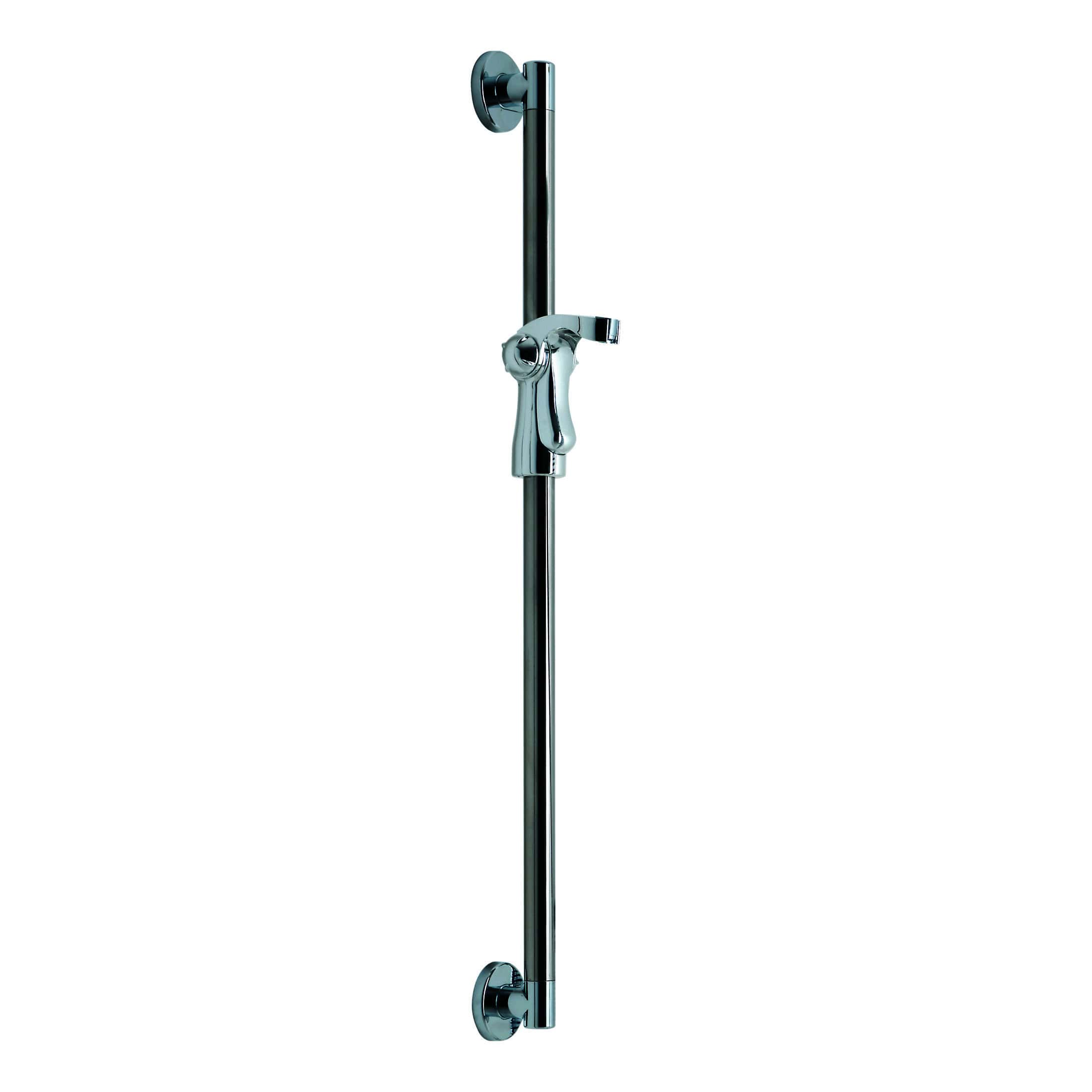 Safe, durable grab bar for bathrooms and showers, made of chrome-plated steel for safety and support, ensuring elderly and disabled users’ stability.