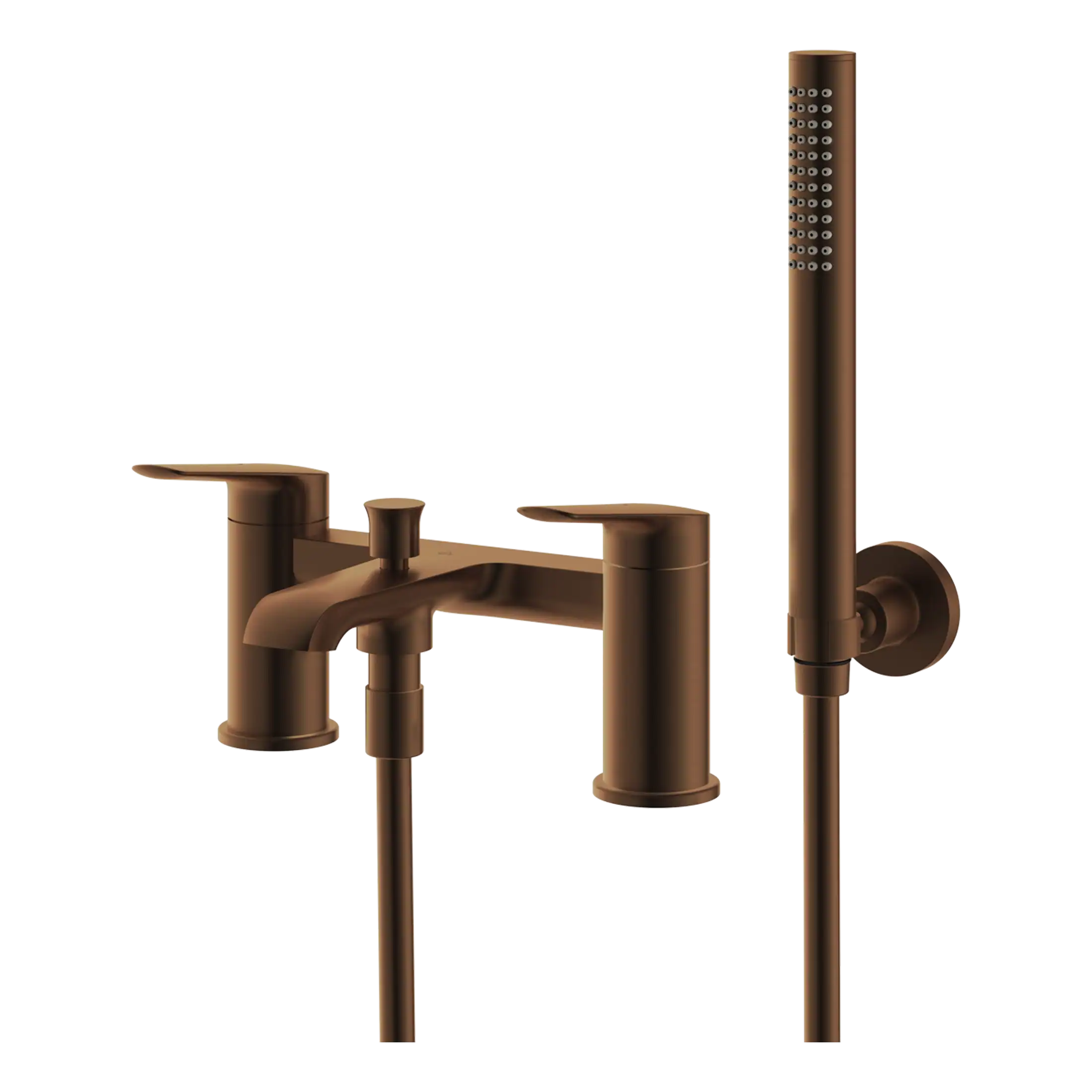 Brass bathtub mixer with handheld shower head for modern bathroom, featuring a wall-mounted design and elegant finish. Perfect for stylish, functional bathroom remodels and installations.