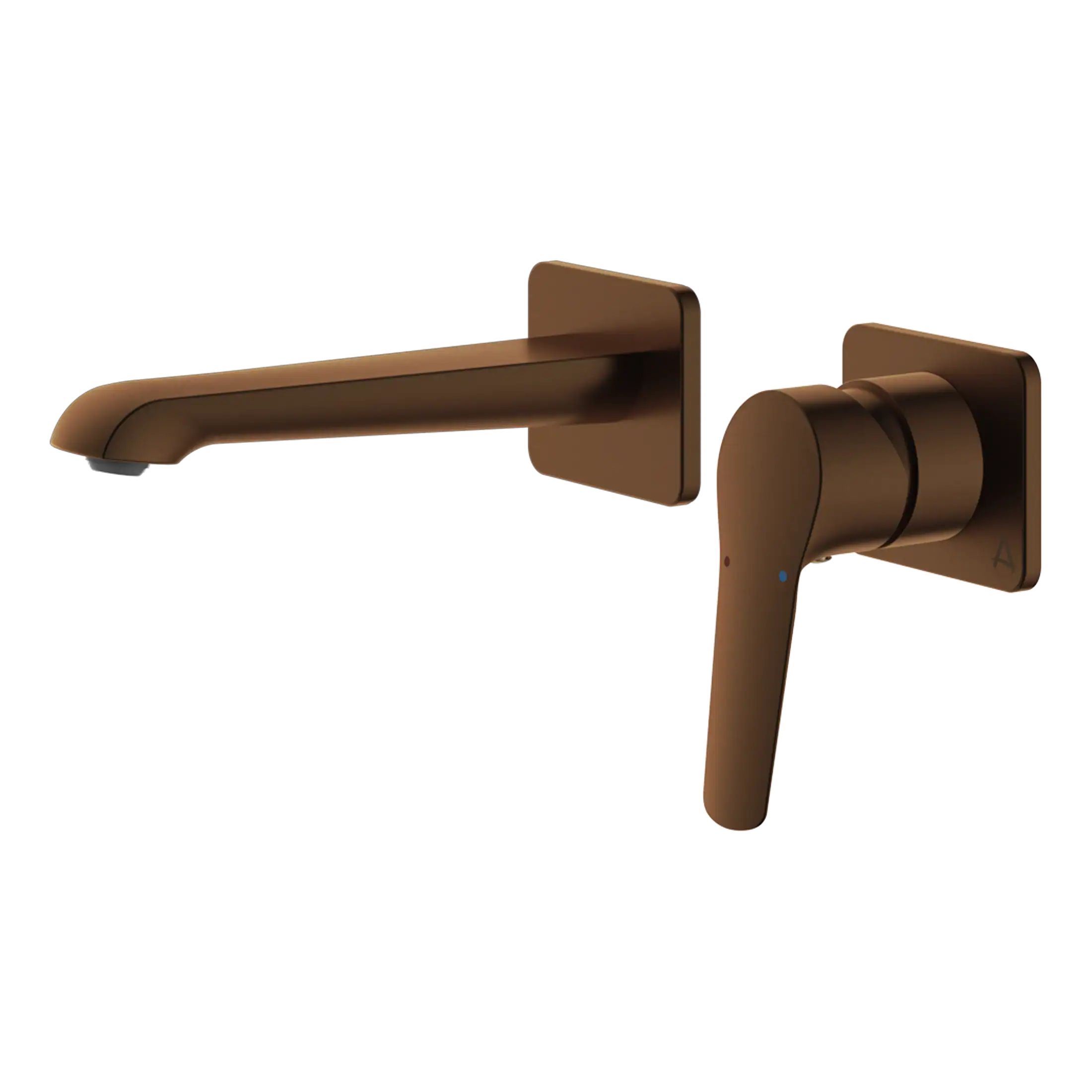 Brushed bronze bathroom faucet with modern single-handle design for stylish bathroom decor.