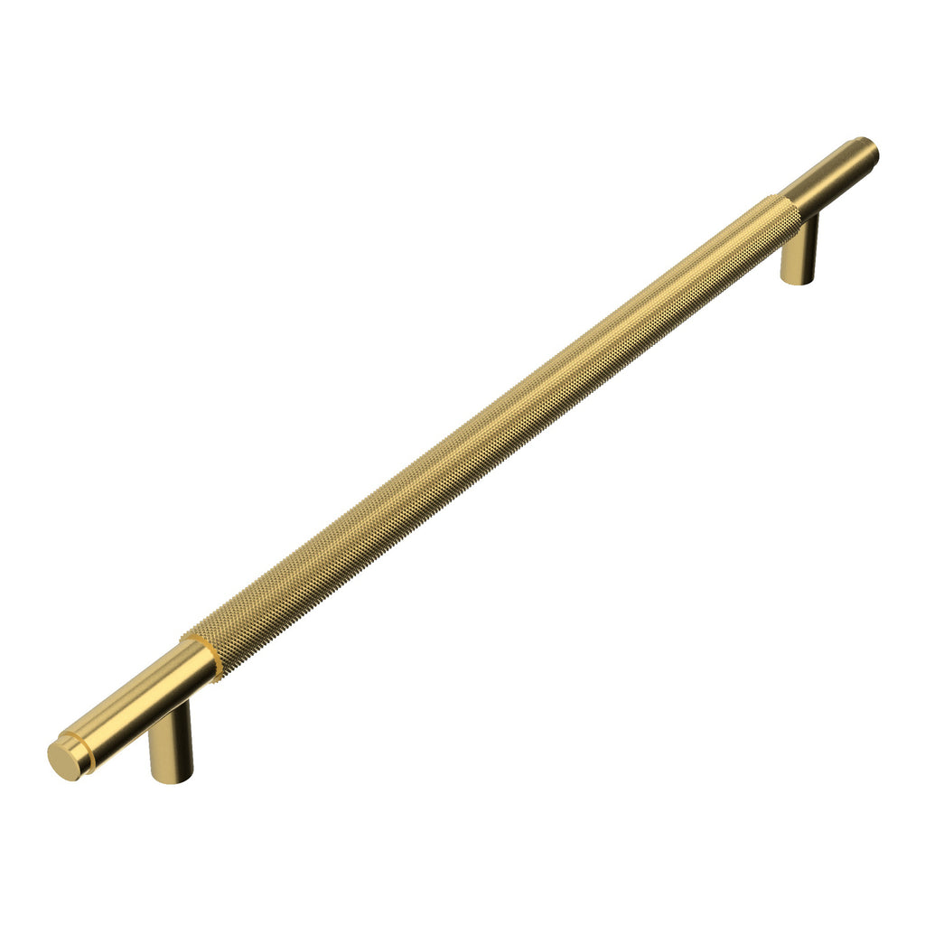 Scudo 400mm Knurled Handle, Brushed Brass