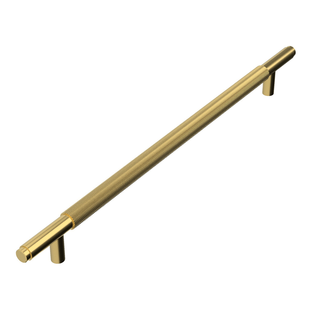 Scudo 400mm Knurled Handle, Brushed Brass