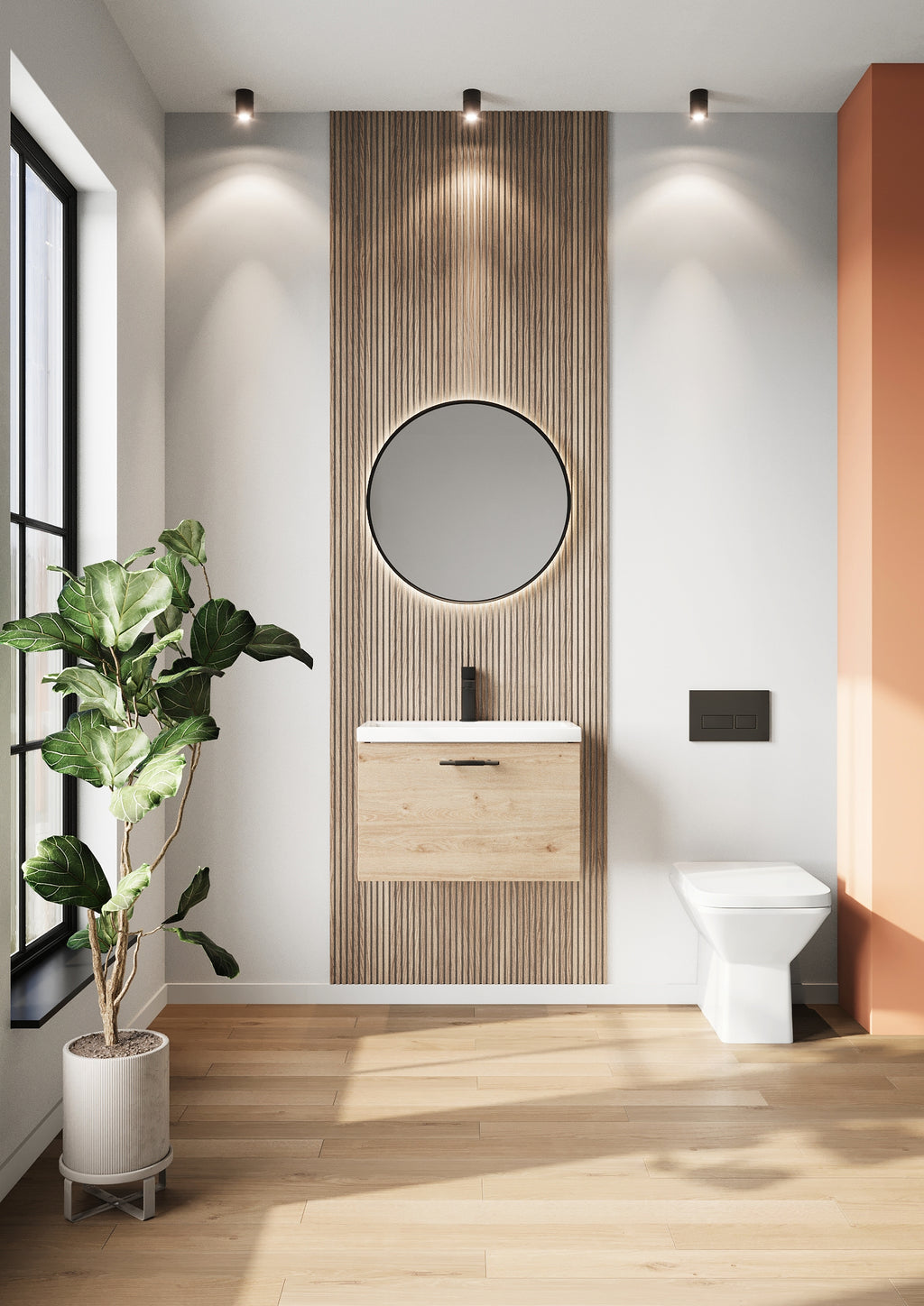 Scudo Muro Plus 500mm Wall Hung Vanity Unit With Basin