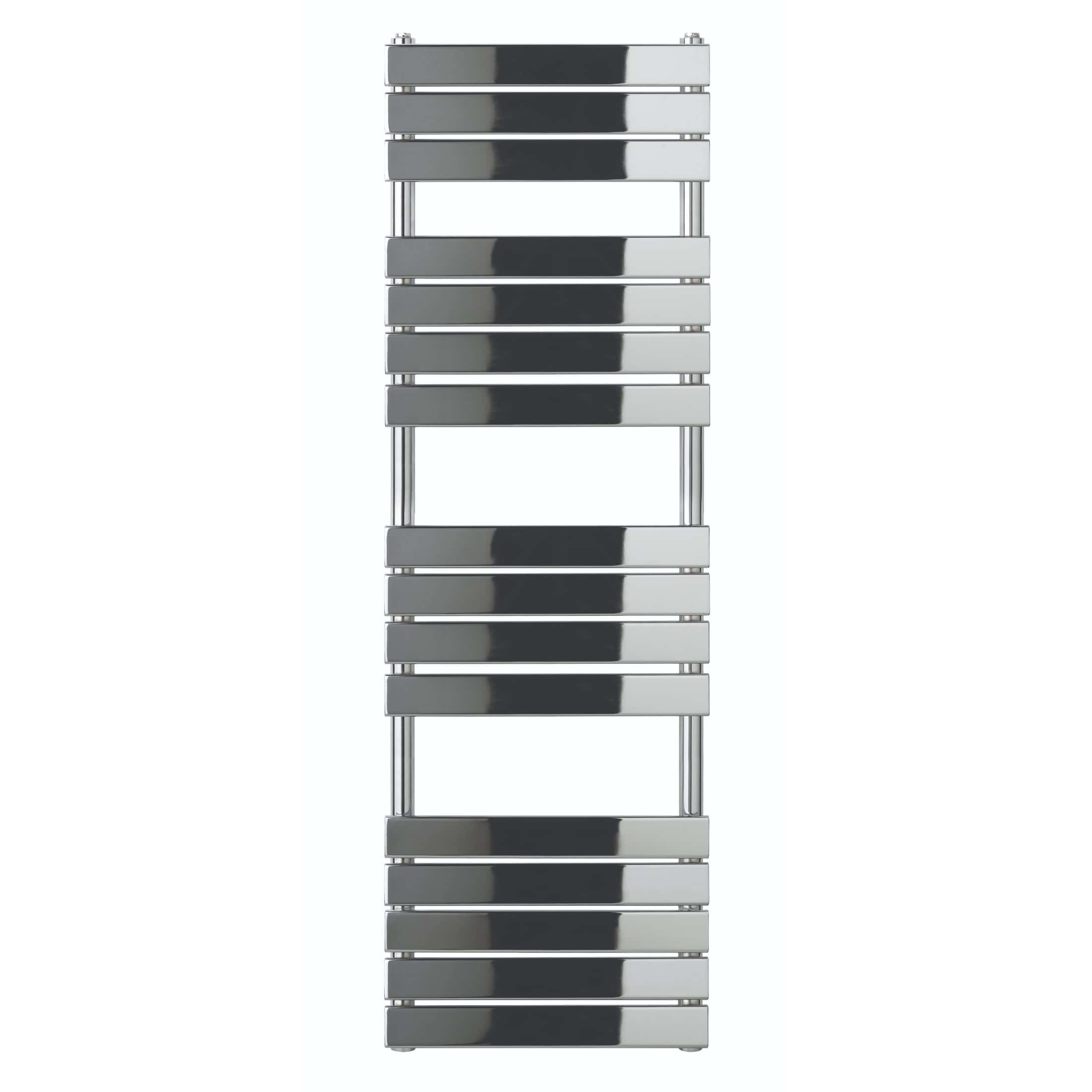 Sleek chrome heated towel rail for modern bathrooms, offering efficient and stylish towel warming and drying. Perfect for adding contemporary elegance to your bathroom space.