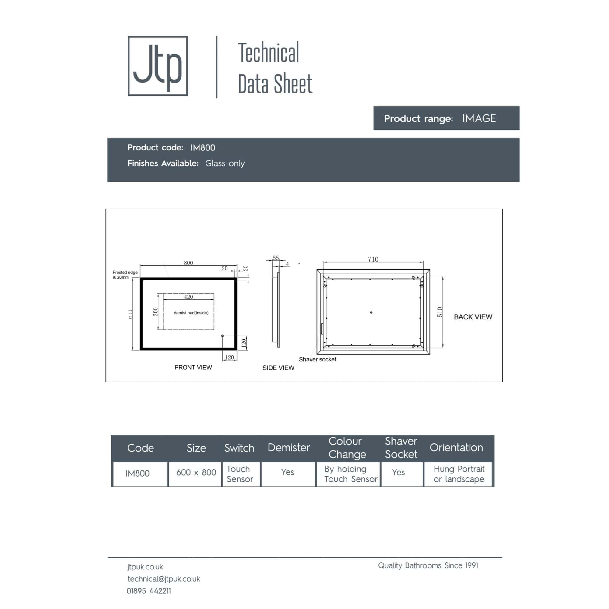 Frosted glass shower enclosure with precise technical drawing for Bubly Bathrooms, showcasing modern bathroom design and installation specifications.