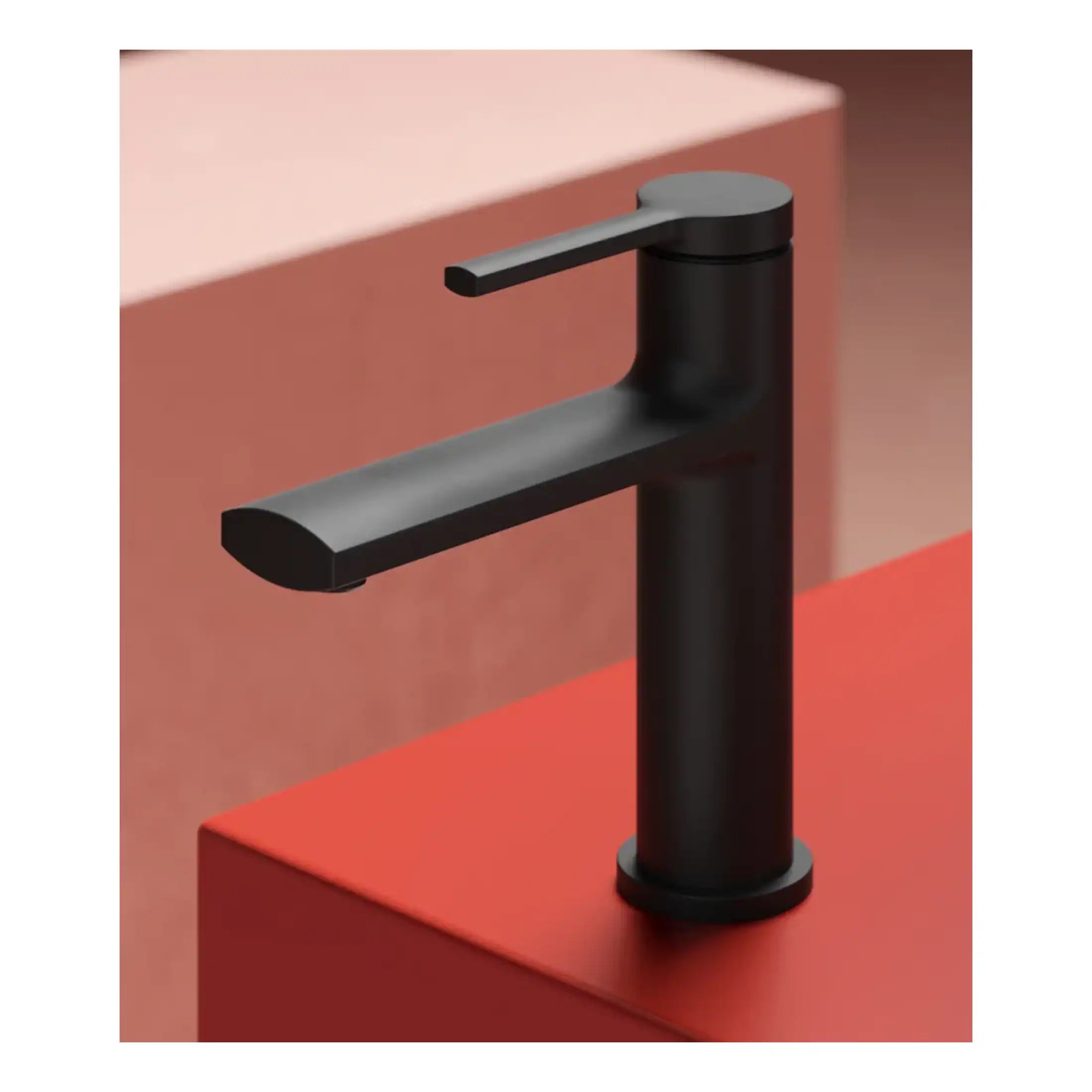 Sleek matte black bathroom faucet with modern design, ideal for contemporary bathroom sink installations. Durable and stylish, perfect for upgrading your bathroom with elegance and functionality.