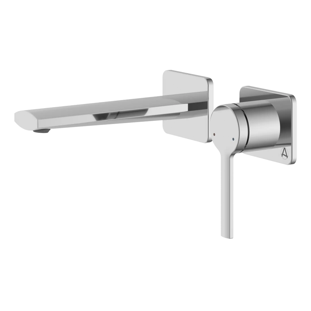 Sleek modern chrome bathroom tap with minimalist design, ideal for contemporary bathrooms. Durable fixtures and smooth operation for a stylish, functional space.