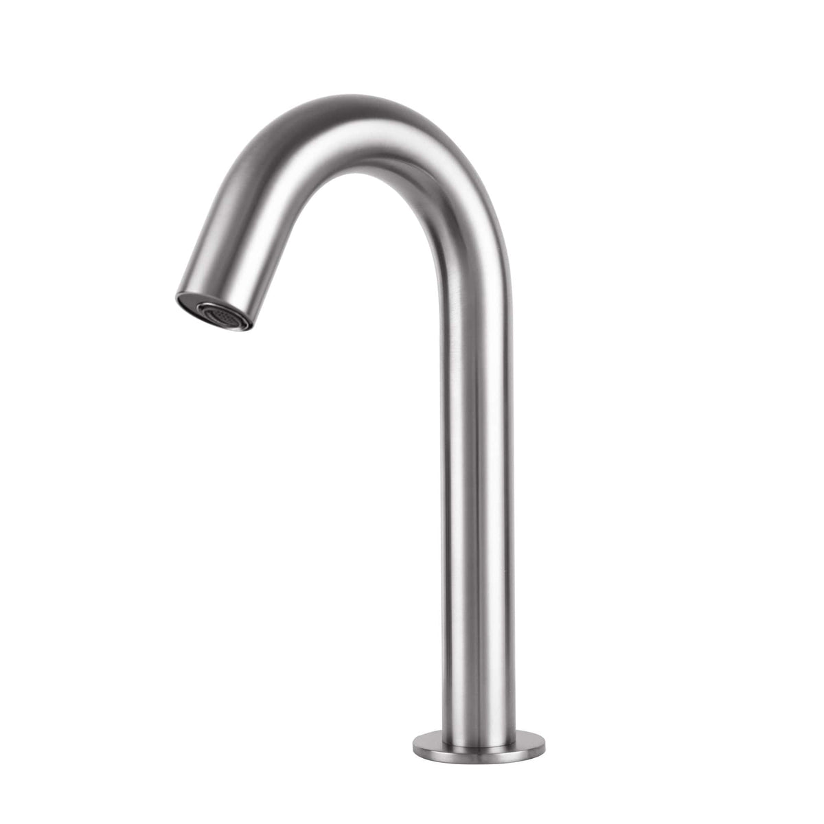 Sleek stainless steel kitchen tap with high-arc design, ideal for modern bathrooms and kitchens, providing durability and contemporary style. Perfect for premium bathroom fixtures.